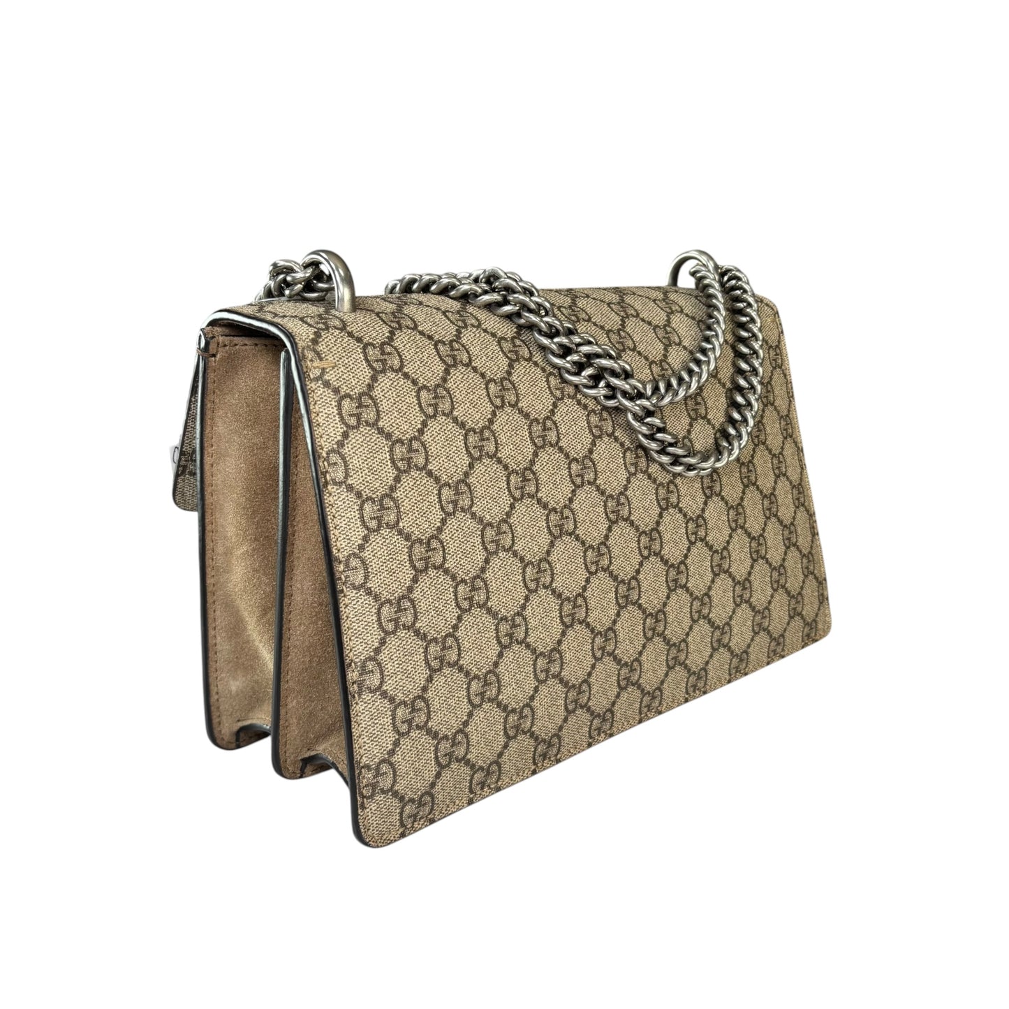 Gucci GG Dionysus Medium GG Supreme Canvas / Suede Shoulder Purse
