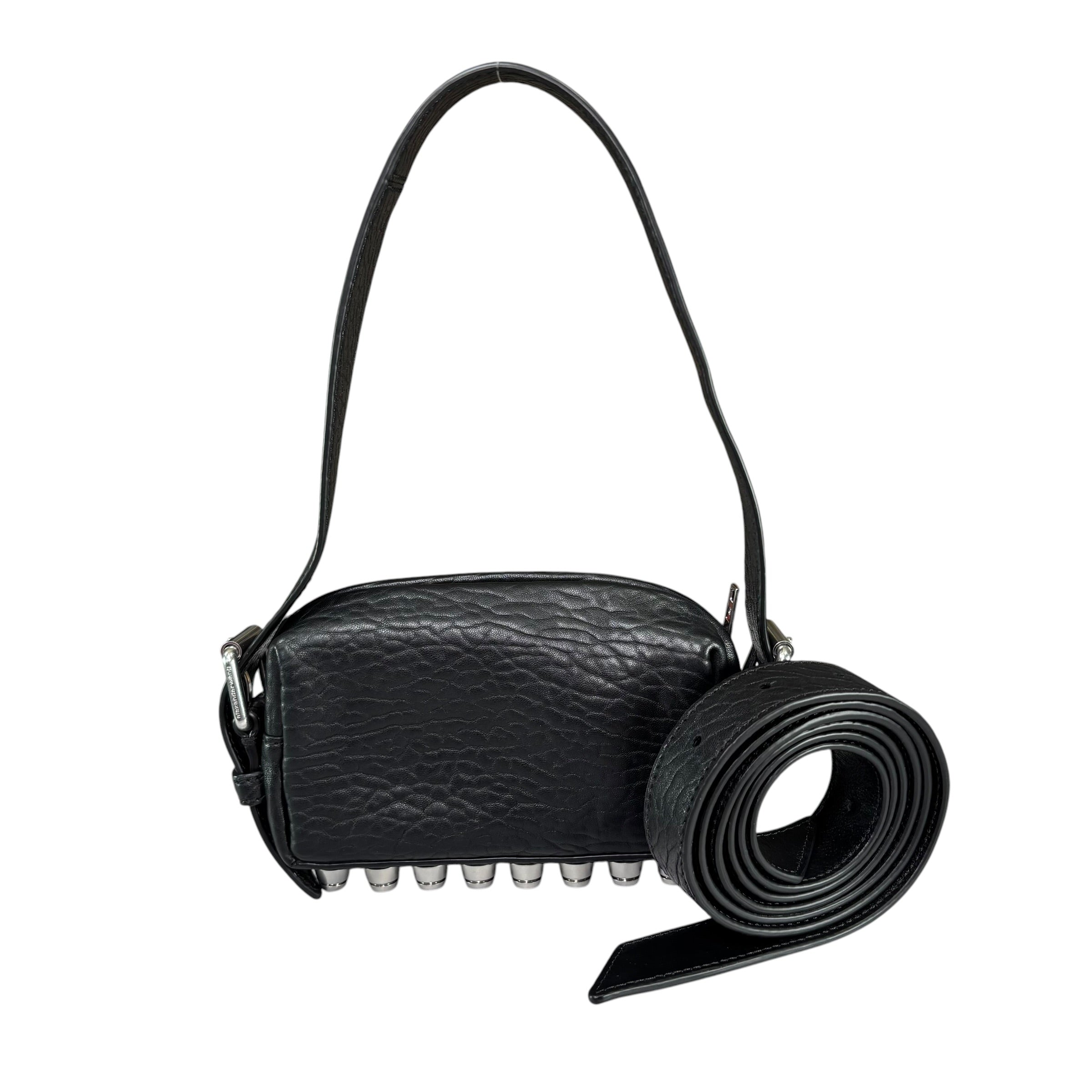 Alexander Wang Mini Ricco Black Leather Studded 2-Way Purse