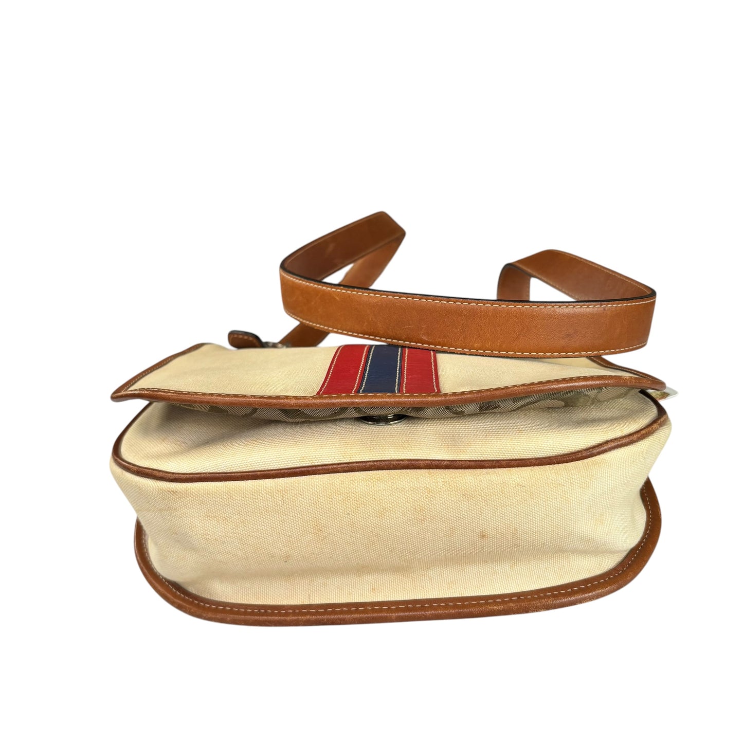 Coach Varsity Y2K Heritage Saddle Crossbody Canvas Bag