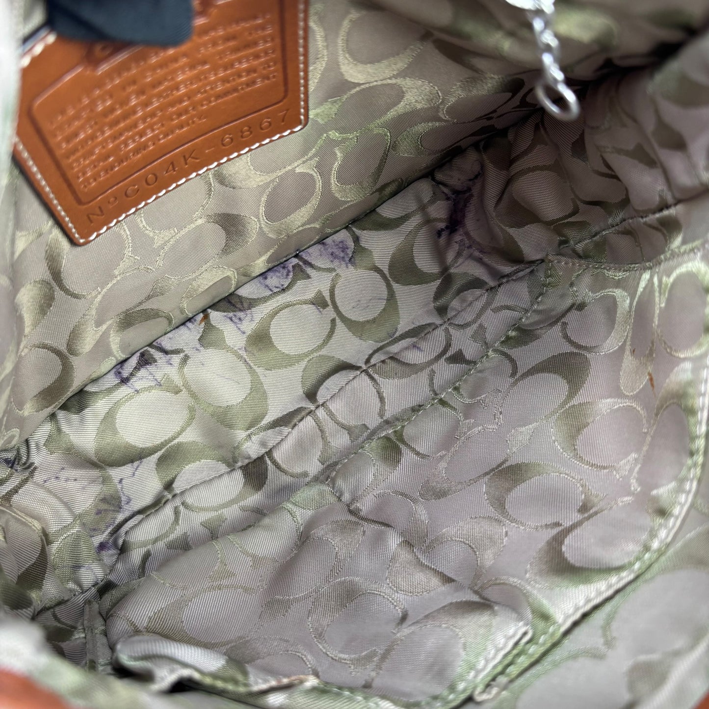 Coach Varsity Y2K Heritage Saddle Crossbody Canvas Bag