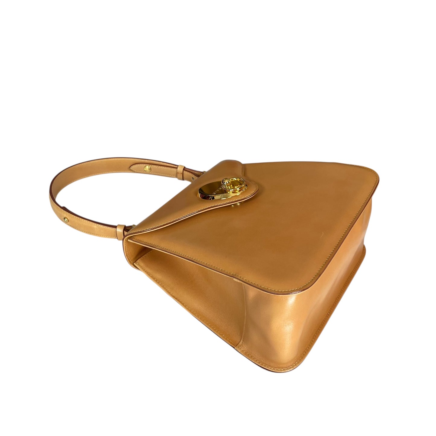 GIVENCHY Kelly Top Handle Camel Brown Magnetic GHW Snap Closure Shoulder Purse