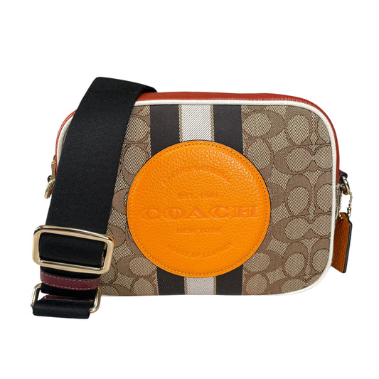 Coach Mini Dempsey Signature C Monogram Camera GHW Crossbody Canvas Leather Bag