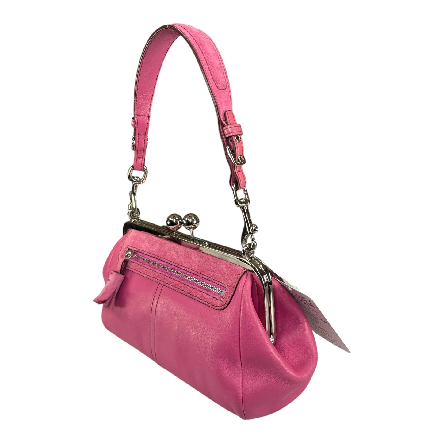 Coach Parker Kiss-Lock Y2K SHW Suede / Leather Purse