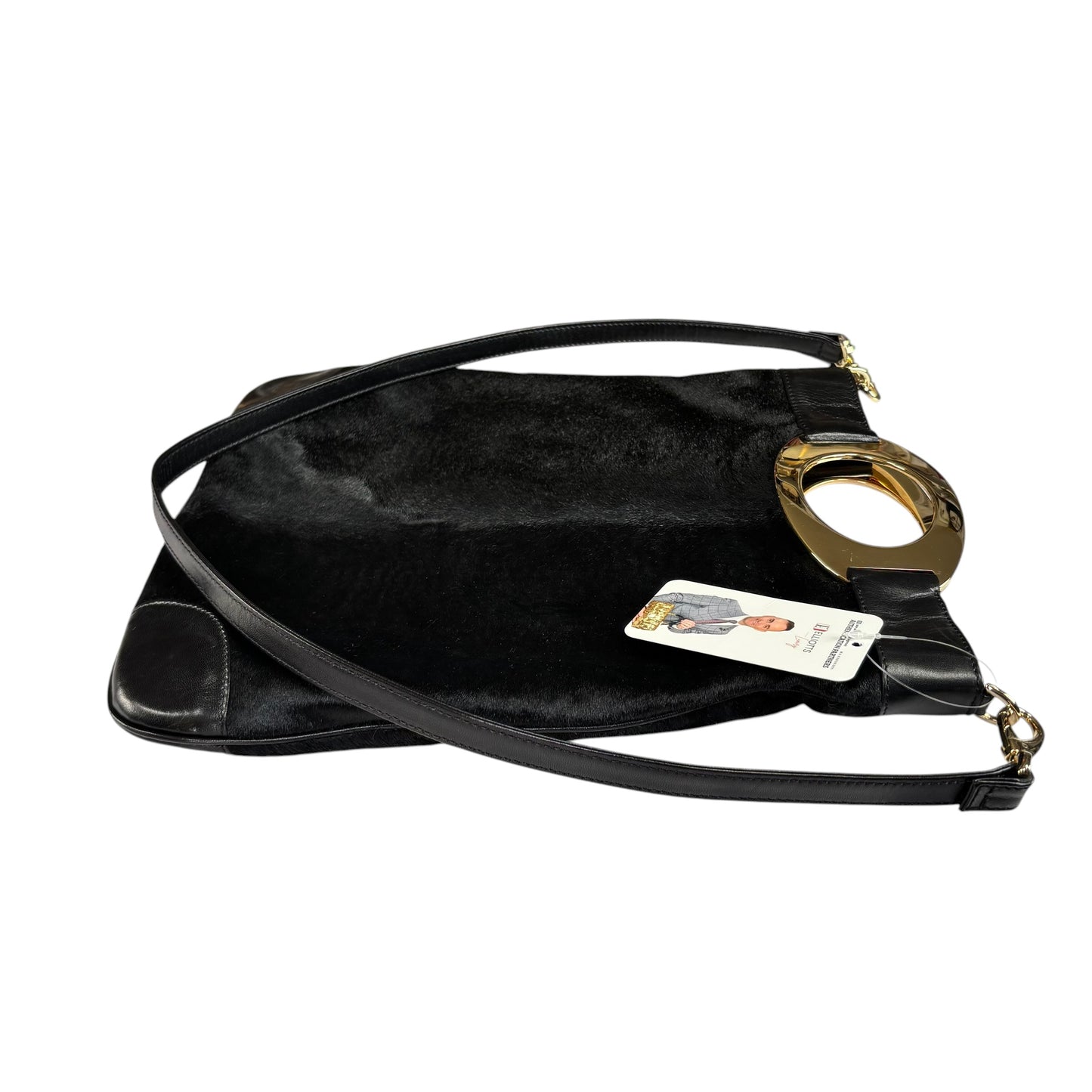 Valentino Garavani Slim GHW Pony Fur Leather Shoulder Purse