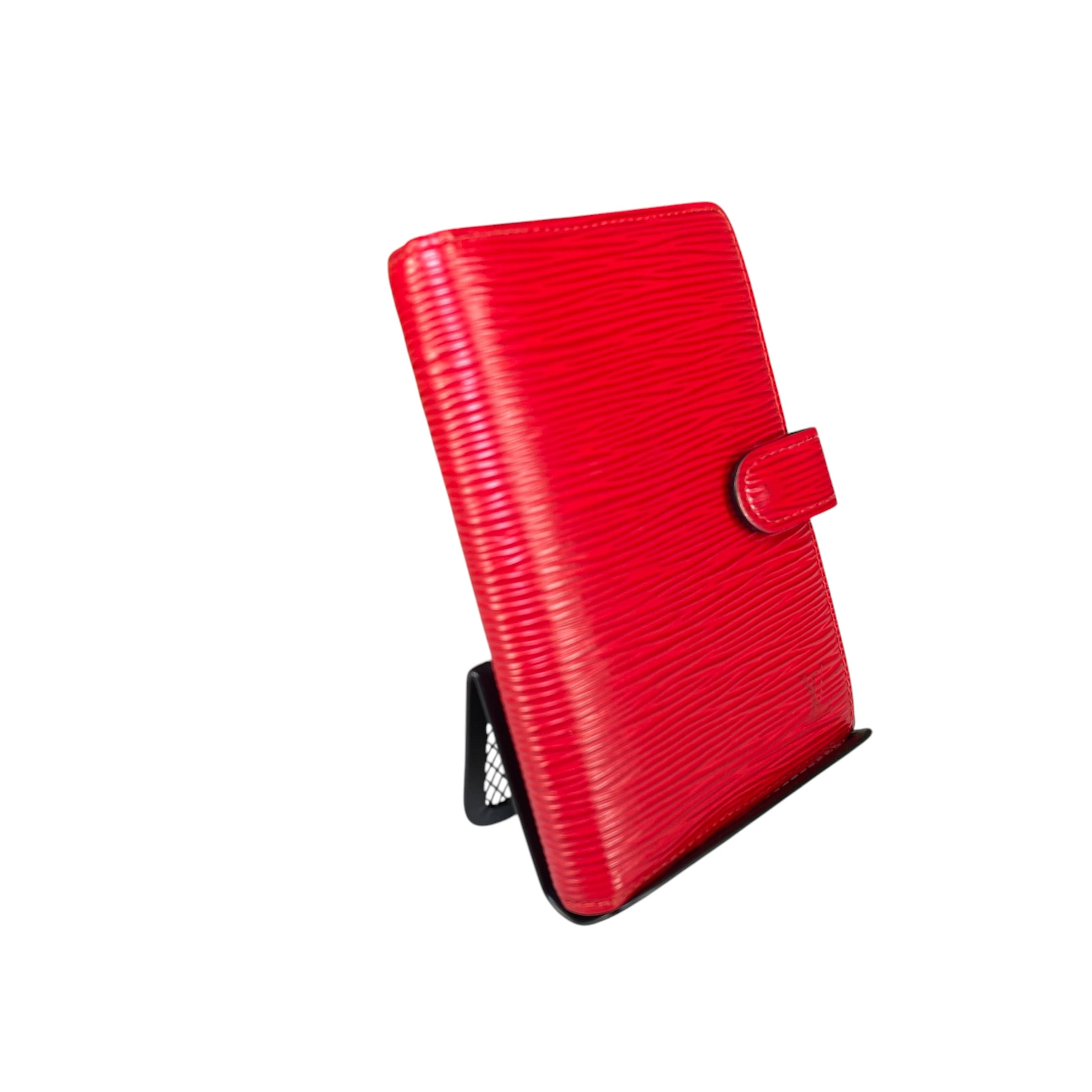 Louis Vuitton Agenda PM Red Epi Leather Gold Hardware Snap Closure