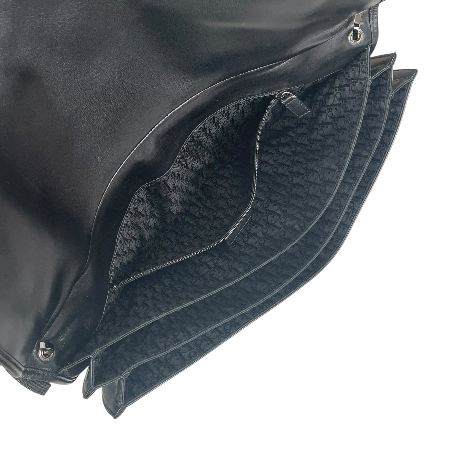 Christian Dior Admit It Corset Black Leather 2-Way SHW Shoulder Crossbody Purse