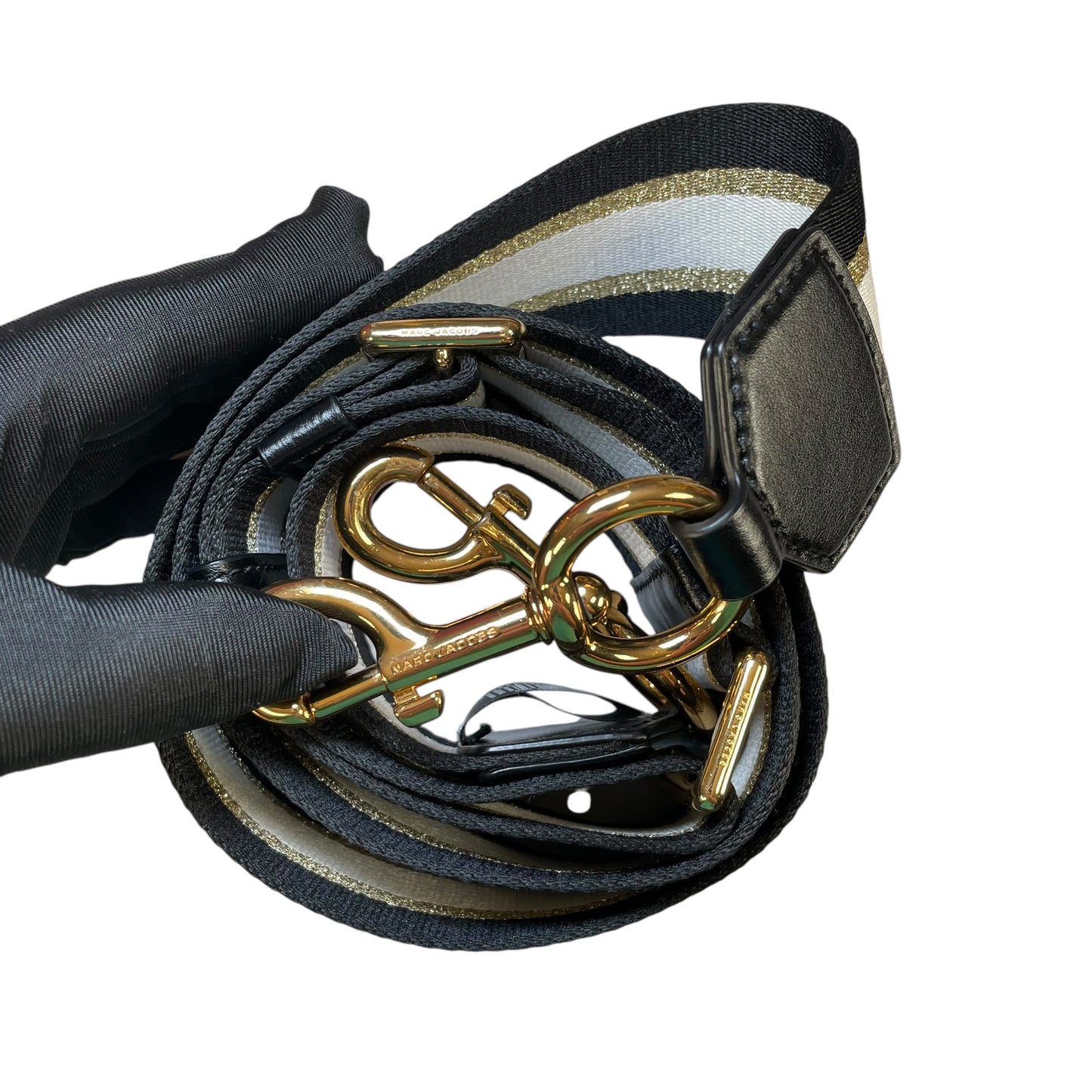 Marc Jacobs Soft Snapshot 21 Burgundy Black Leather Crossbody Gold HW Strap