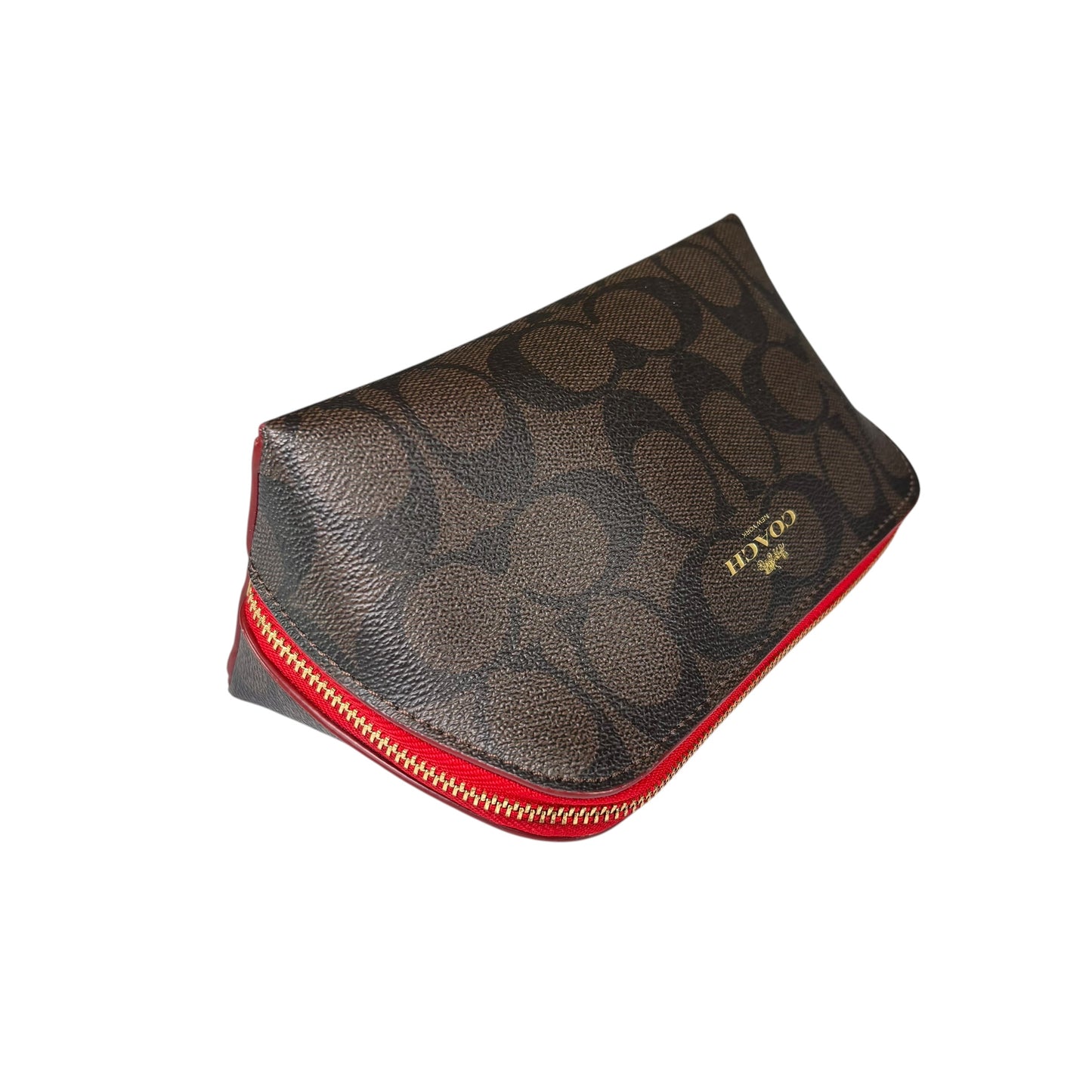 Coach Cosmetic PVC Signature C Zippy Pouch Case