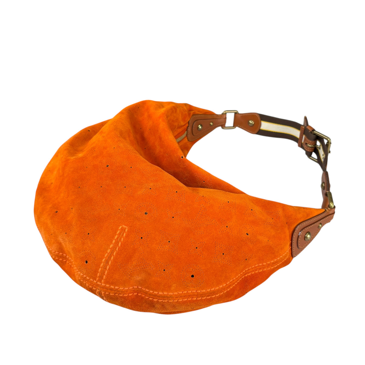 Louis Vuitton Y2K Onata Orange Suede Mahina GM Leather Hobo Purse