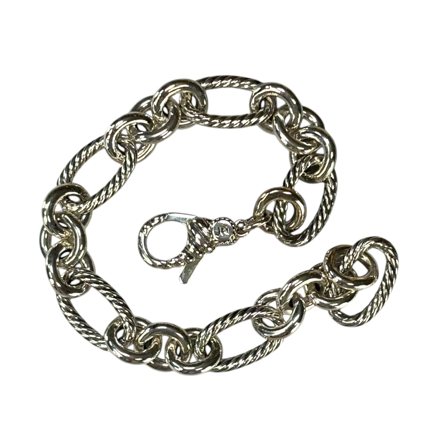 JAI by John Hardy Chunky Sterling Silver Oval Cable Link Bracelet 7” 925