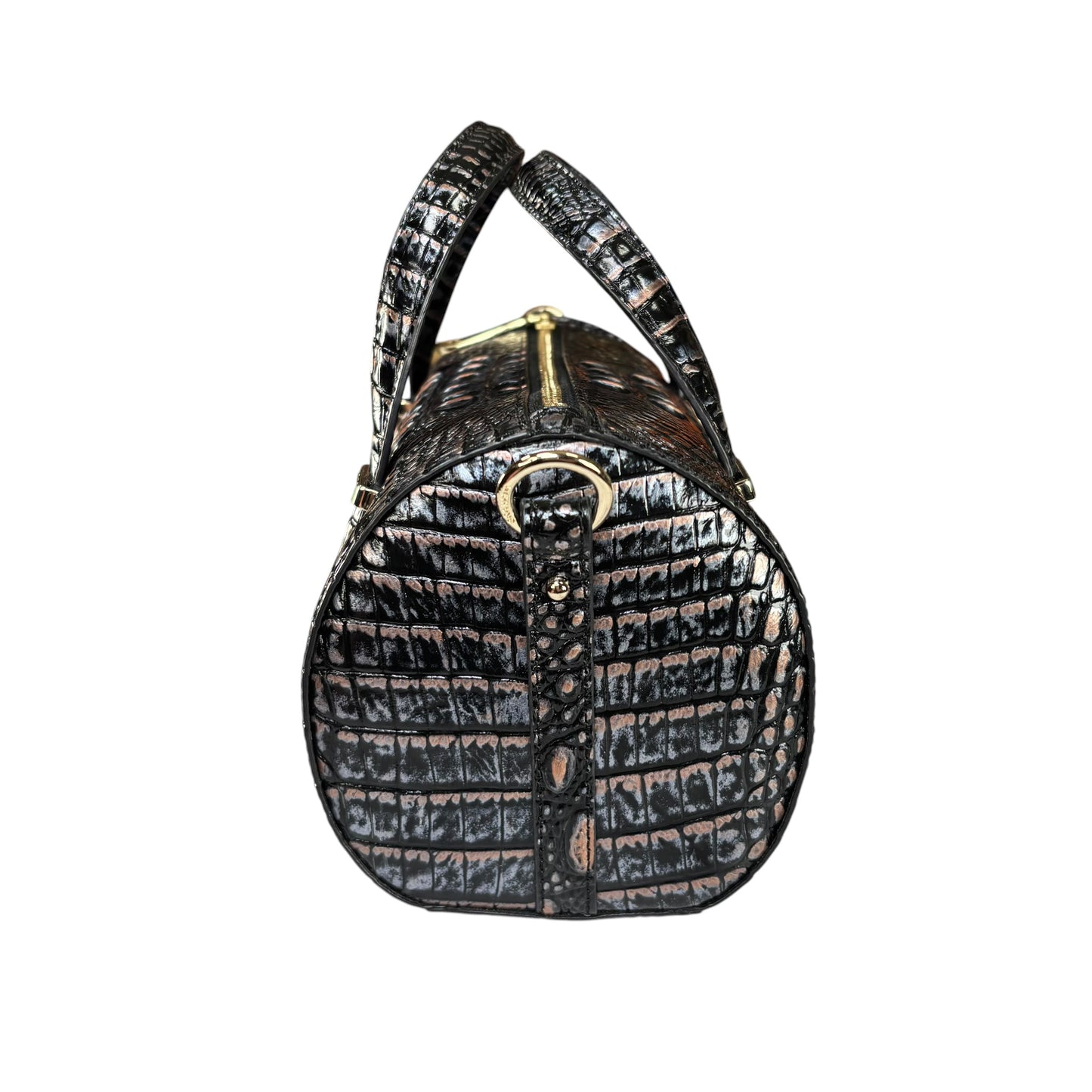 Brahmin Claire Metallic Melbourne Embossed Barrel 2-Way Bag
