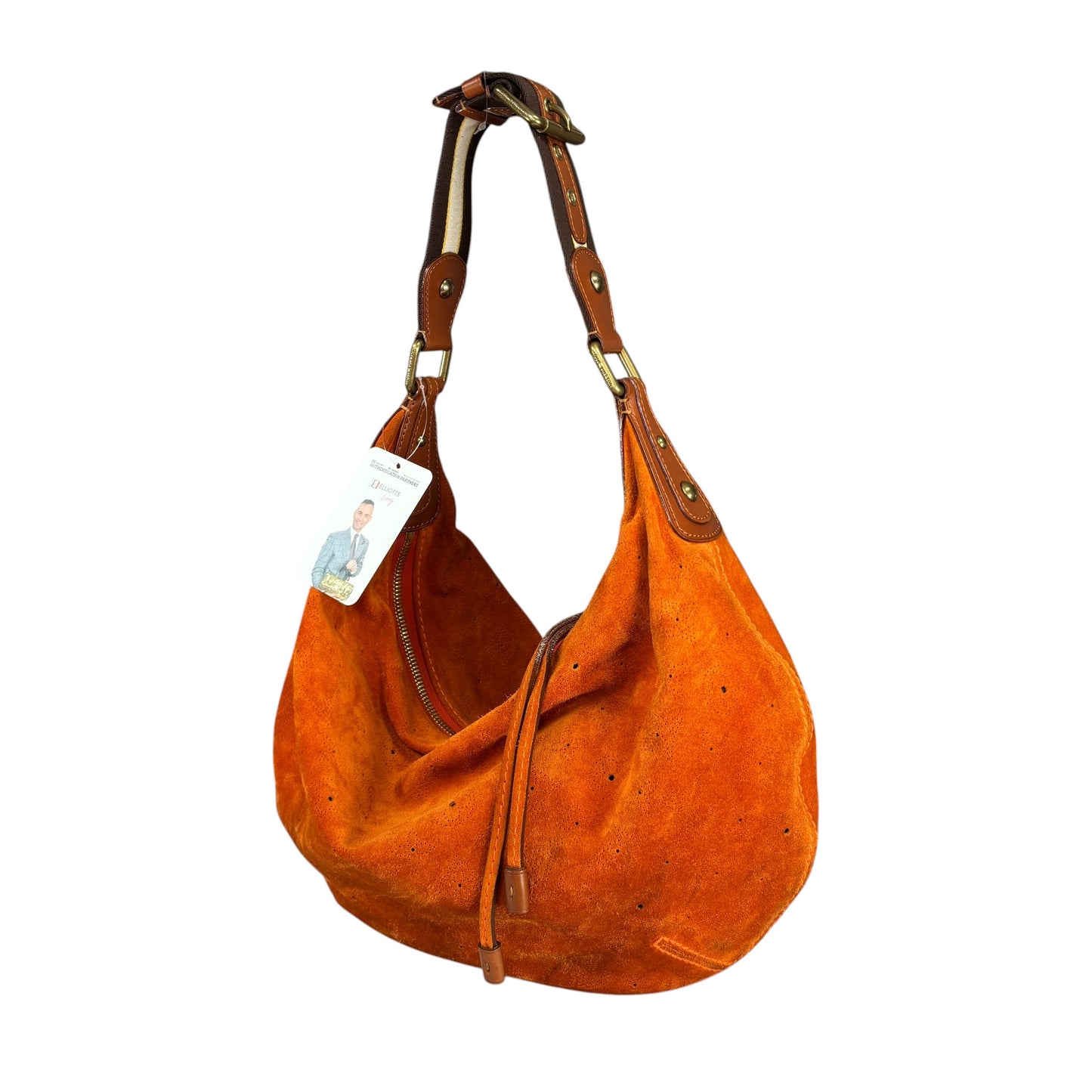 Louis Vuitton Y2K Onatah Orange Suede Mahani Shoulder Hobo