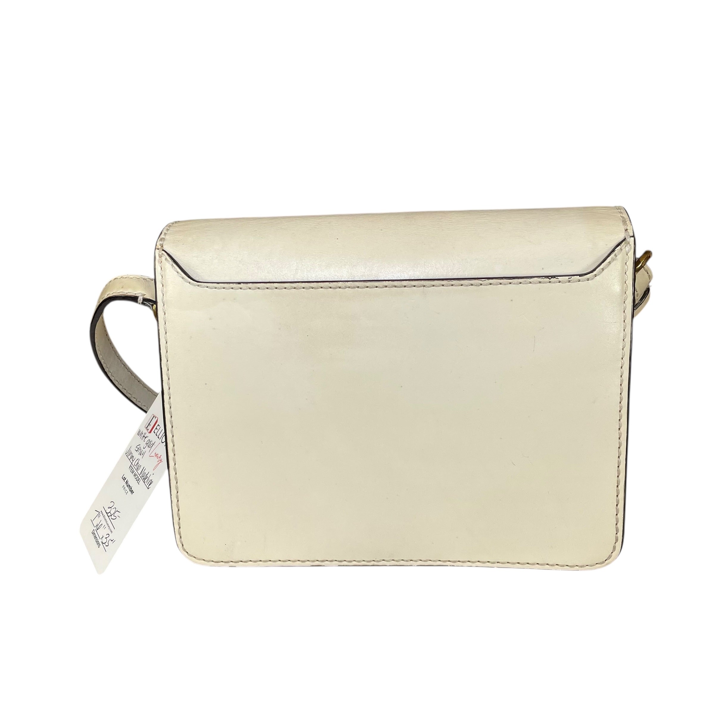 Jimmy Choo Madeline Crossbody Bag Ivory Leather GHW Buckle Flap 2