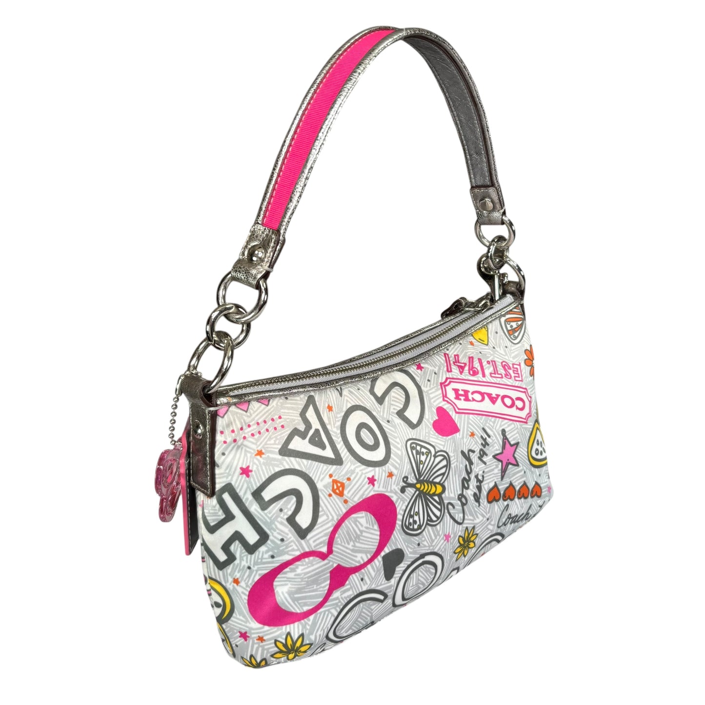 Coach Y2K Poppy Butterfly Floral Graffiti 2-Way Crossbody Purse