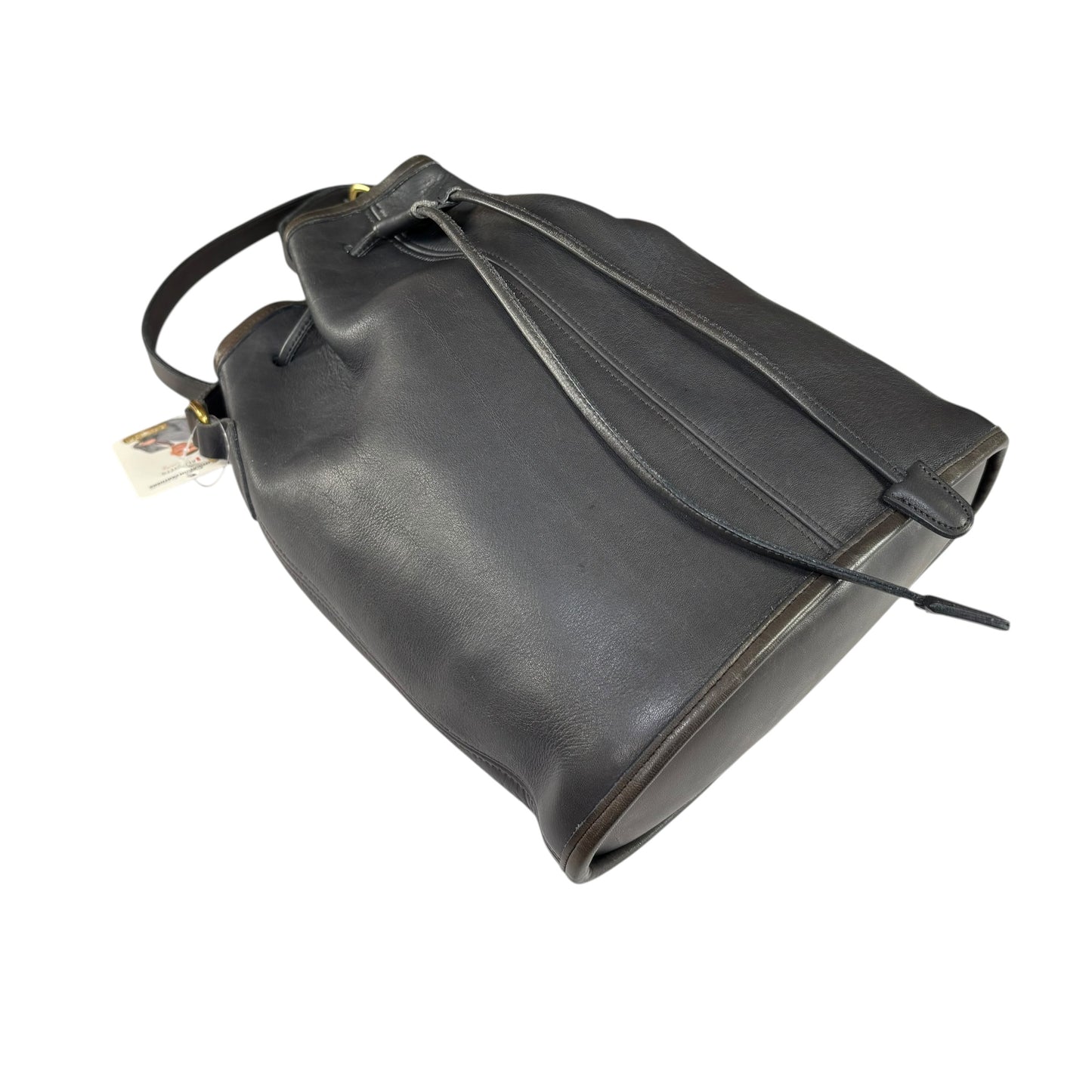 Coach Nicholas Grey Leather Bucket Drawstring Crossbody Bag