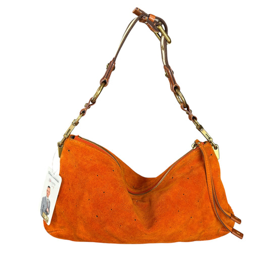 Louis Vuitton Mahina Onatah PM Pouchette Orange Suede Shoulder Purse
