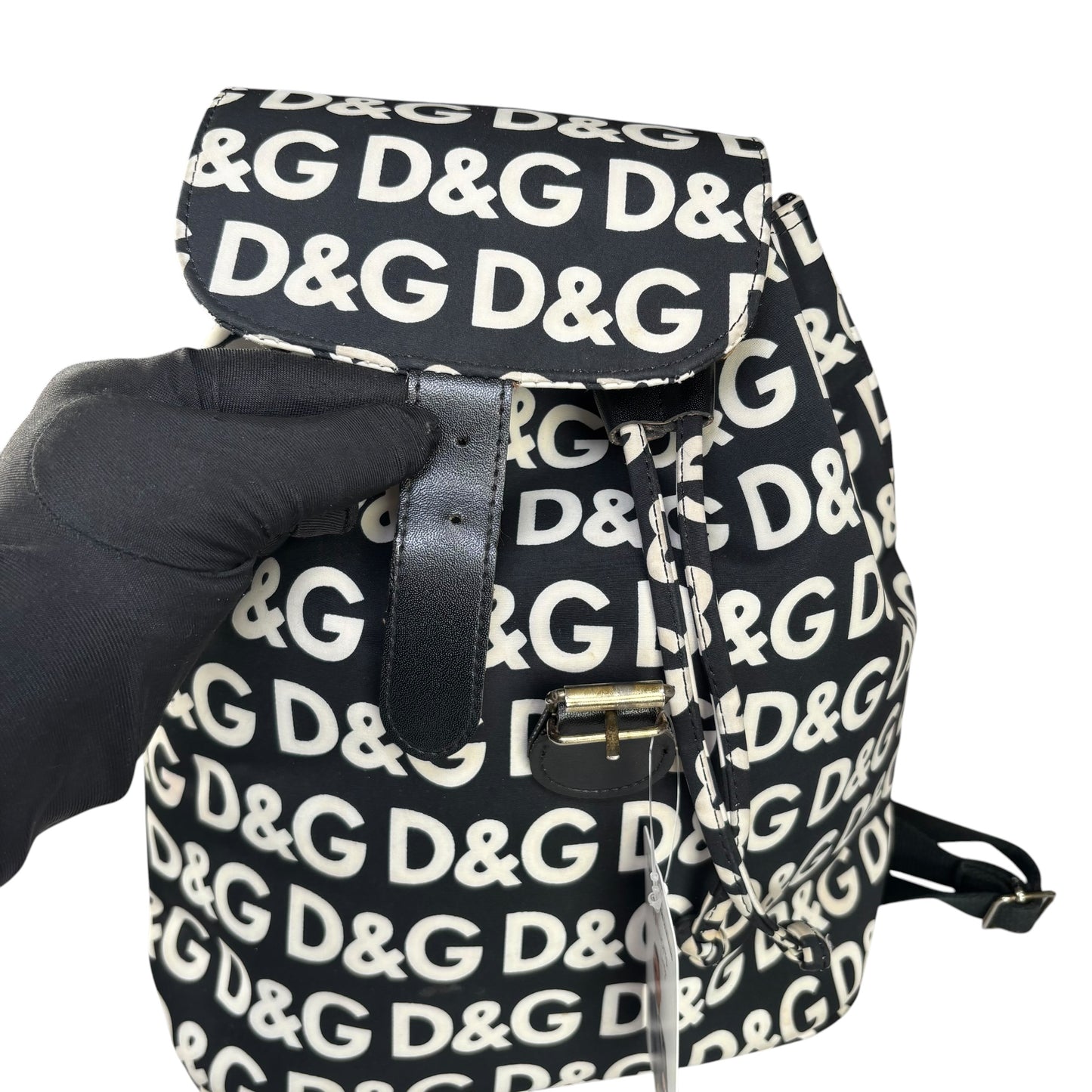 Dolce & Gabbana Y2K Monogram Nylon Black & White Backpack