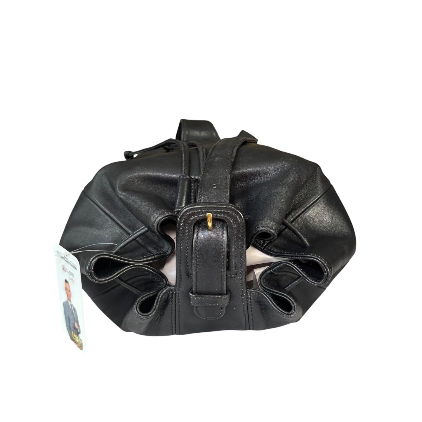 Coach Sonoma Black Leather  Slingpack Drawstring Shoulder Bucket Tote