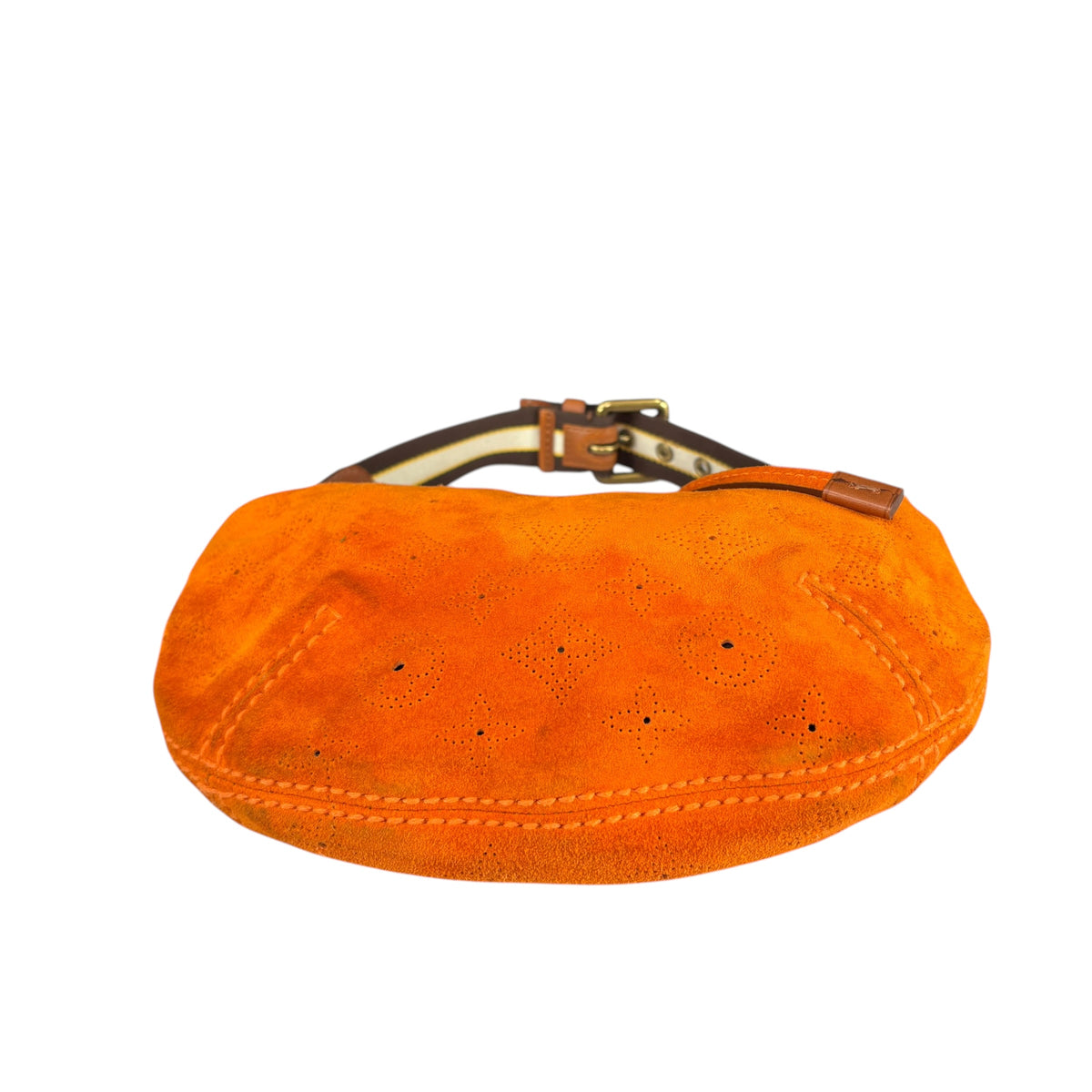 Louis Vuitton Y2K Onata Orange Suede Mahina PM Mini Leather Hobo Purse