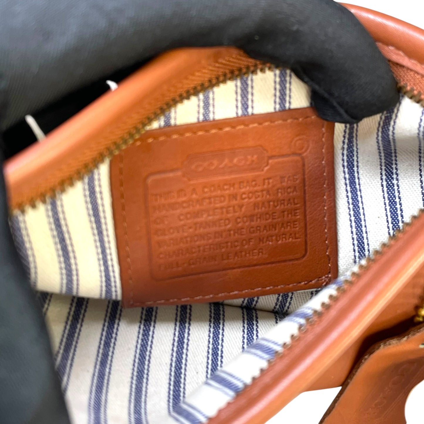 Coach Slim Pouch Brown Legacy Leatherware Zip