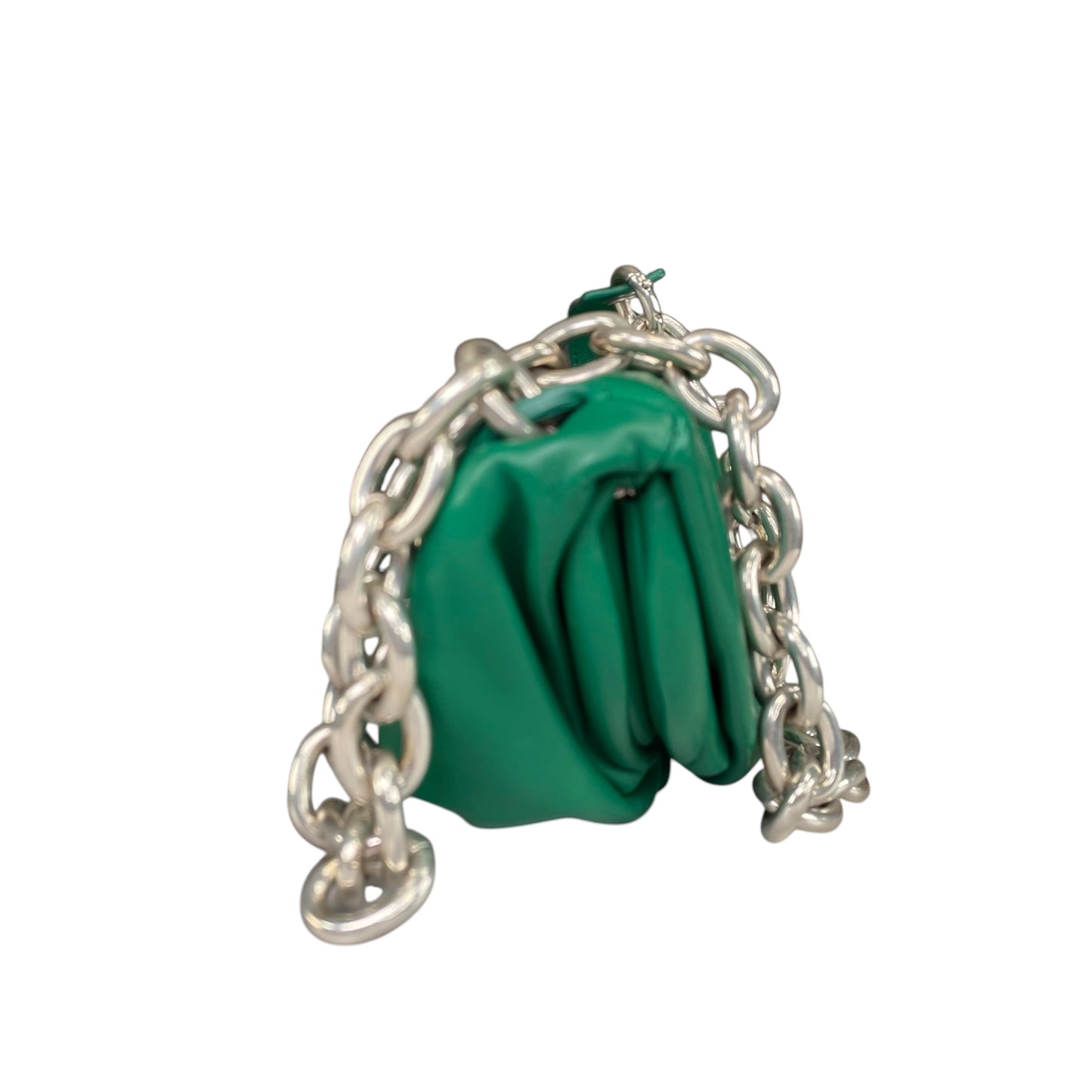 Bottega Veneta Dumpling Green Nappa SHW Chain Sling Bum Belt Bag