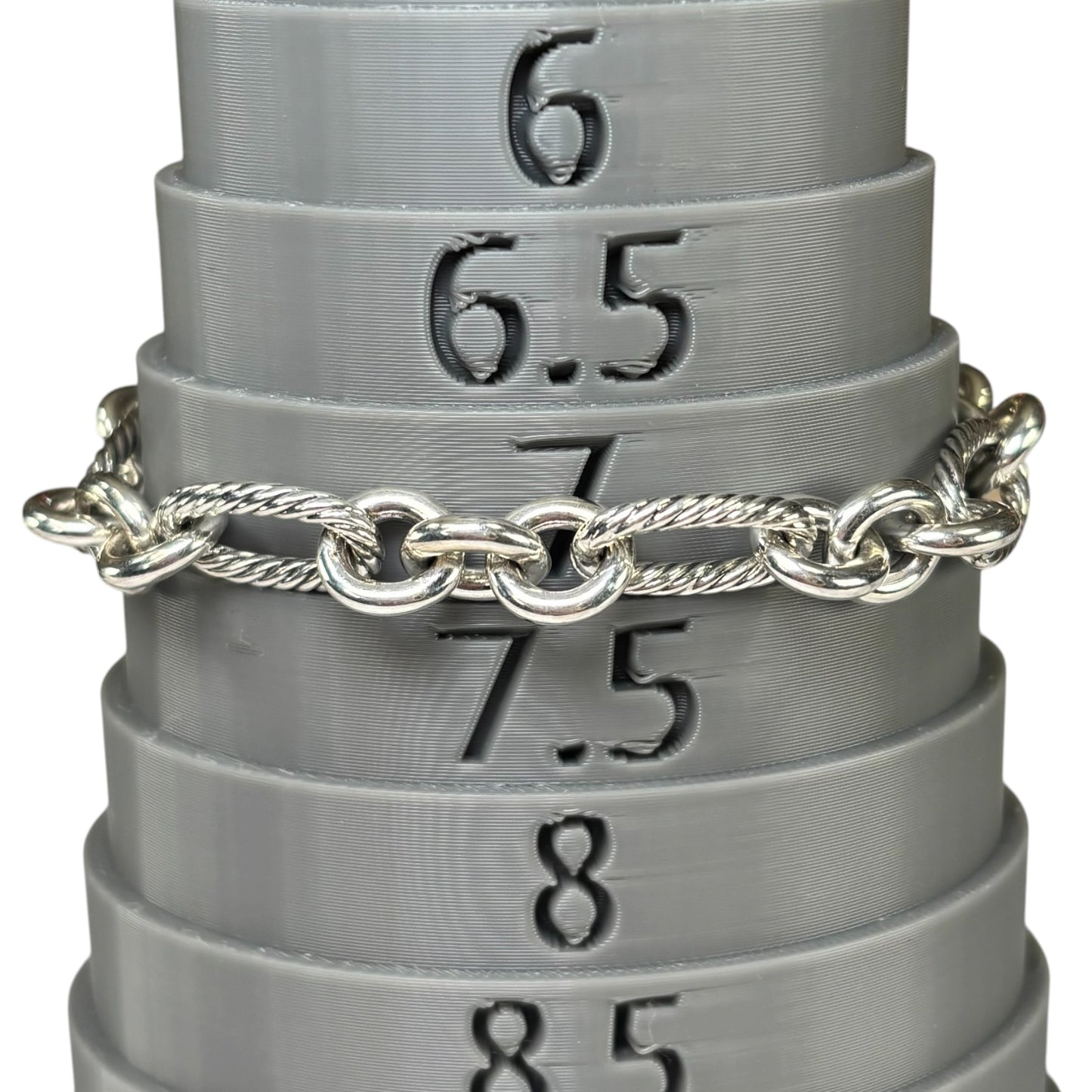 JAI by John Hardy Chunky Sterling Silver Oval Cable Link Bracelet 7” 925