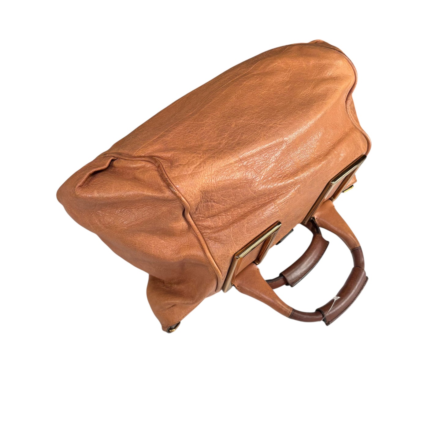 Chloe Ethel Medium Cognac Brown Leather Satchel