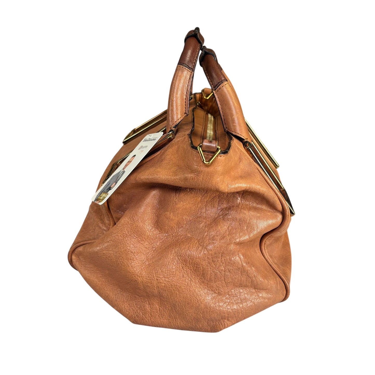 Chloe Ethel Medium Cognac Brown Leather Satchel