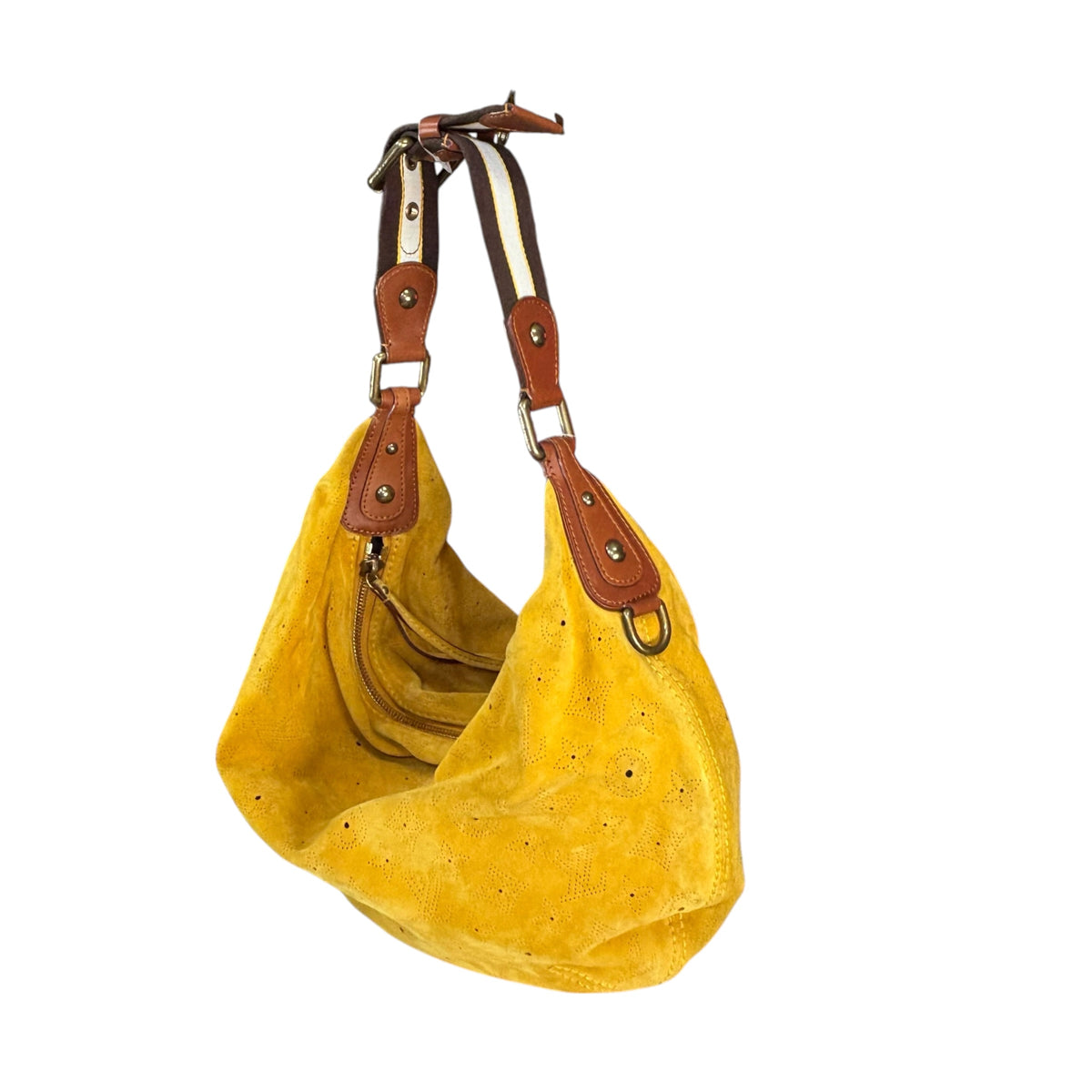 Louis Vuitton Y2K Onata Mustard Mahina Suede GM Hobo Bag