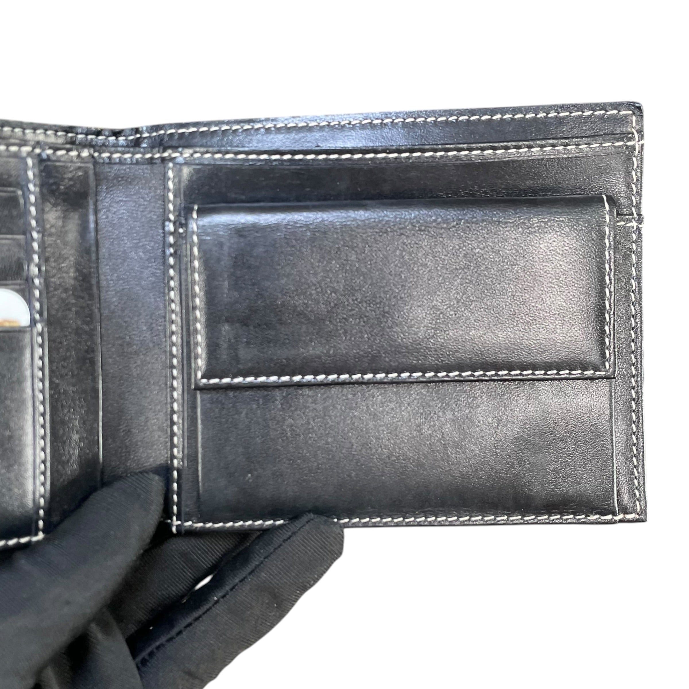 Fendi Zucchino Mens Bi-Fold Wallet – Navy Blue Monogram Canvas