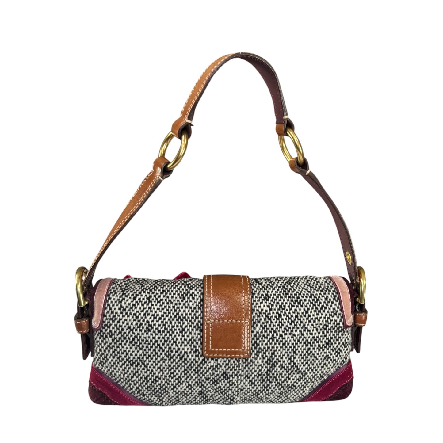 Coach Y2K Tweet Suede Bow Limited Baguette Purse