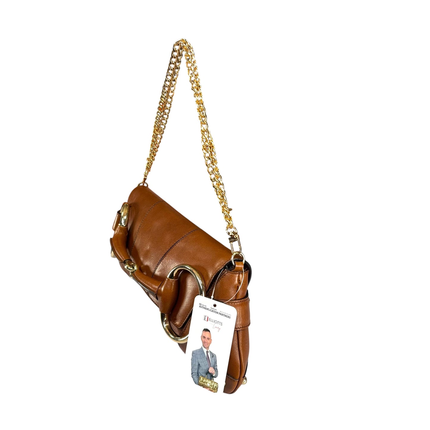 Gucci Classic Y2K Horsebit Gold Brown Jumbo XL Leather Shoulder Bag