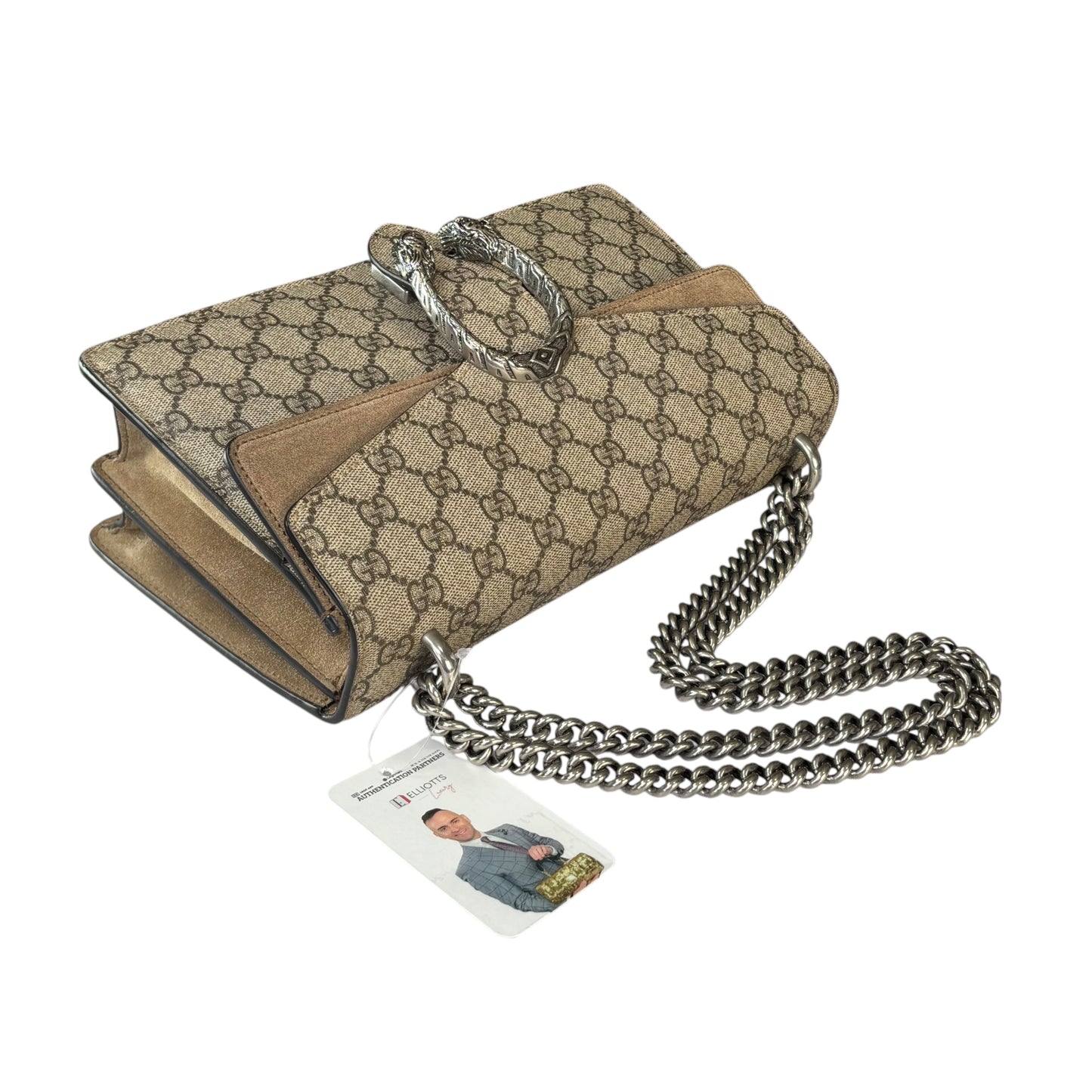Gucci GG Dionysus Medium GG Supreme Canvas / Suede Shoulder Purse