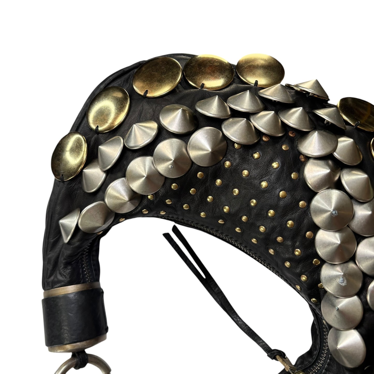 Chloe Y2K Aubrey Black Leather Med Hobo Stud Embellished Hobo