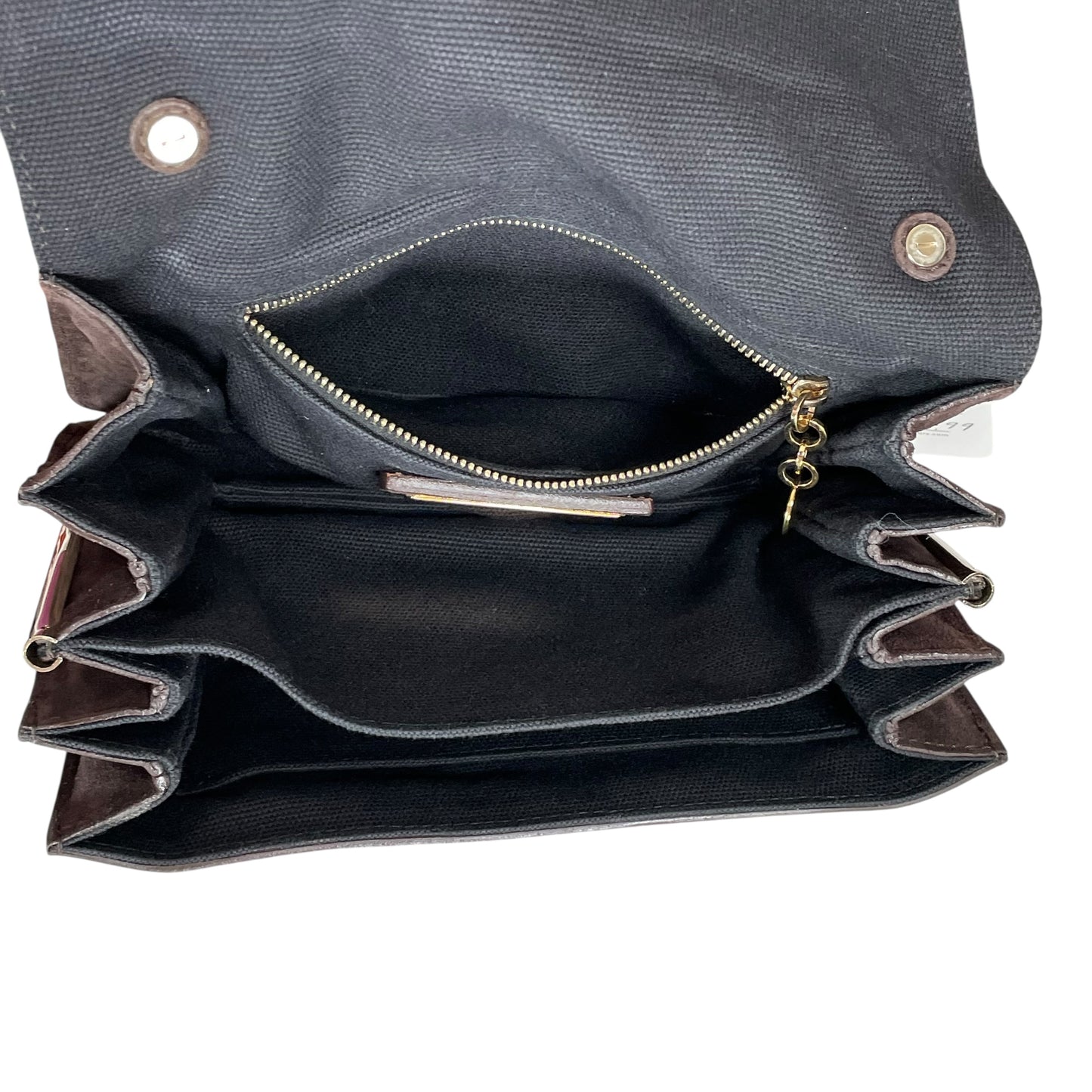 Givenchy Turn-Lock 4G Brown Suede GHW Woven Strap Clutch Handbag