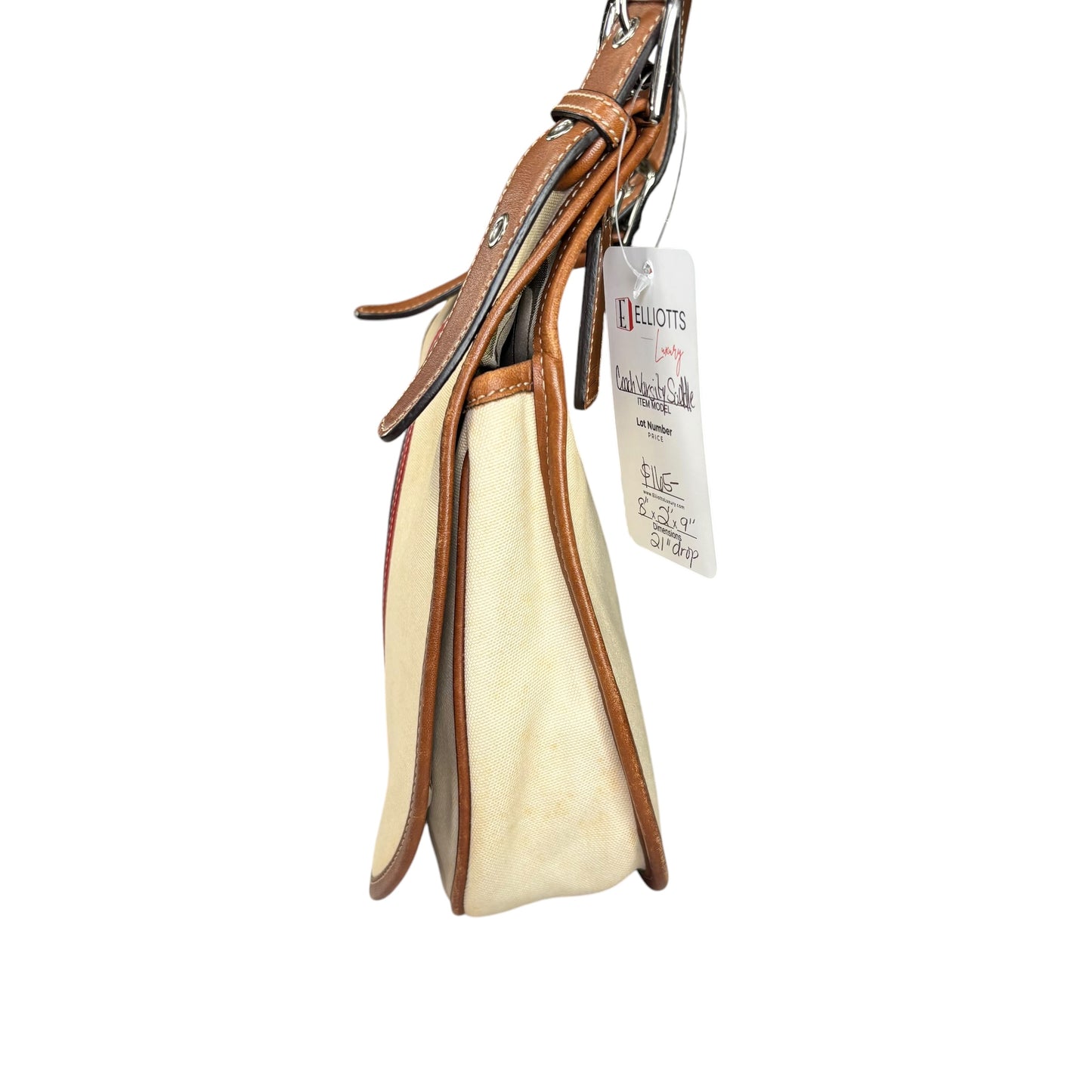 Coach Varsity Y2K Heritage Saddle Crossbody Canvas Bag