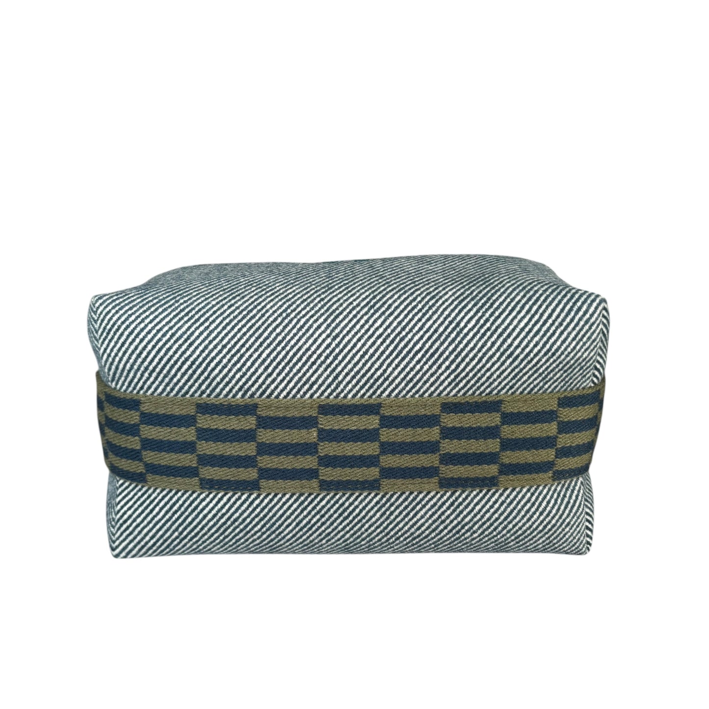 Hermes Bride-A-Brac Au Carre Case Navy / Green Wool