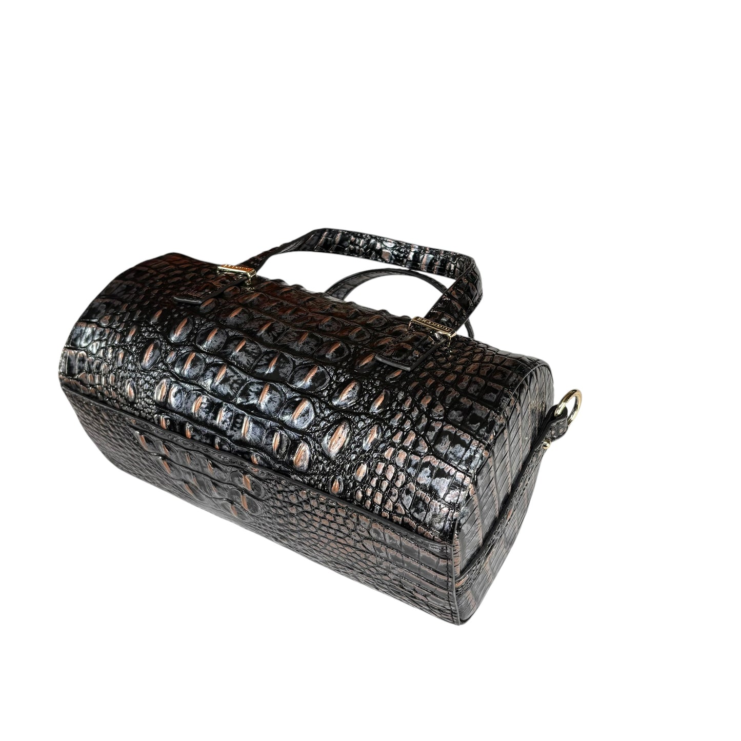 Brahmin Claire Metallic Melbourne Embossed Barrel 2-Way Bag