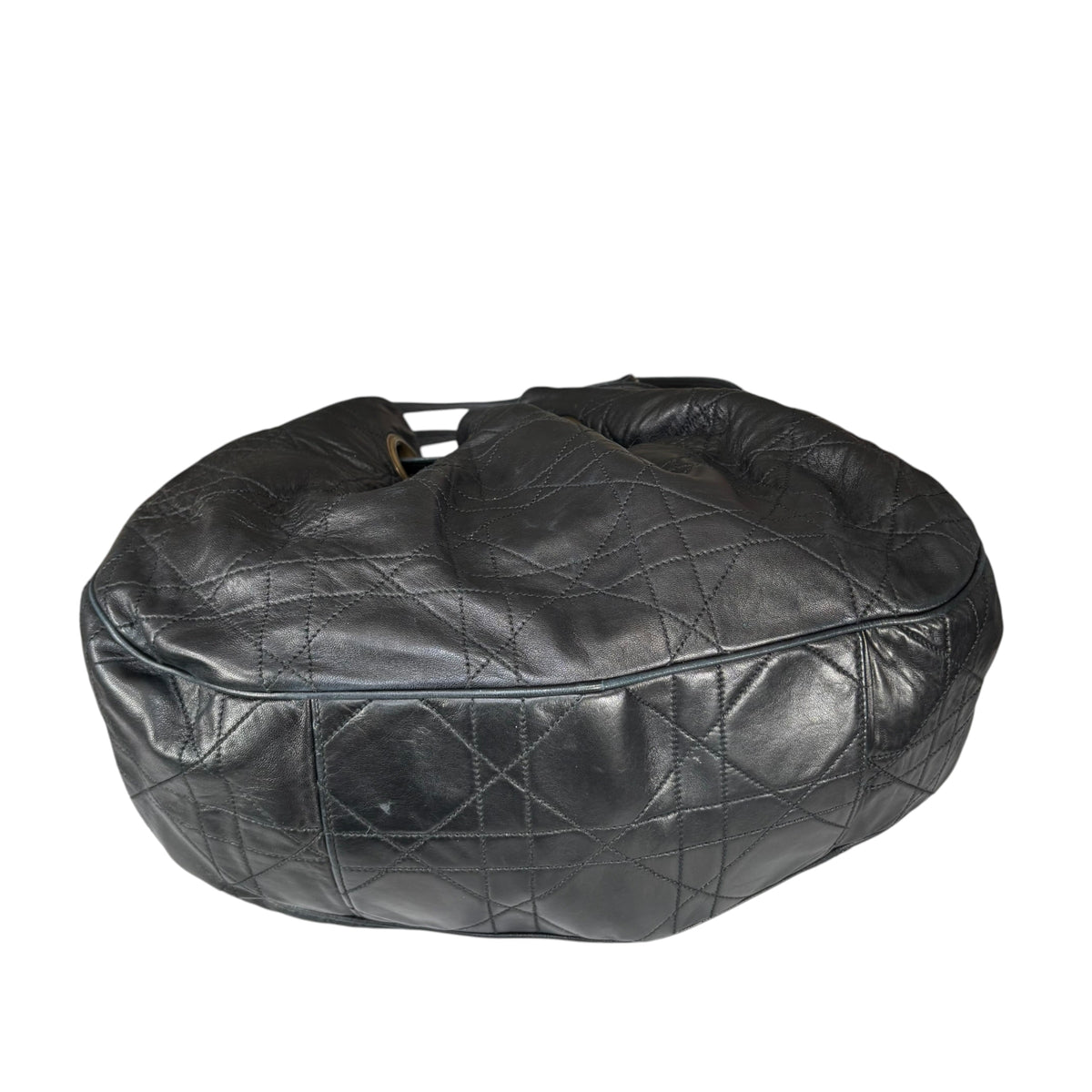 Christian Dior Lady Dior Cannage Lambskin XL Hobo Shoulder Purse