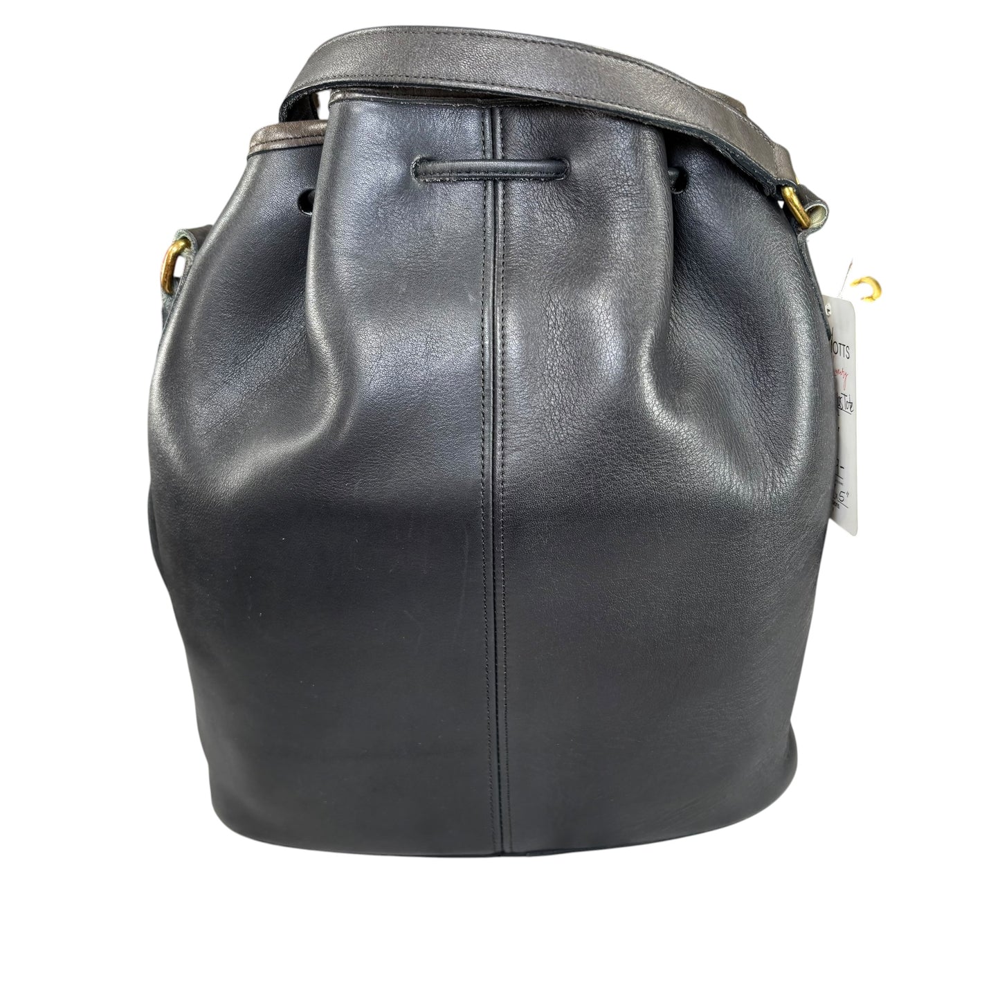 Coach Nicholas Grey Leather Bucket Drawstring Crossbody Bag