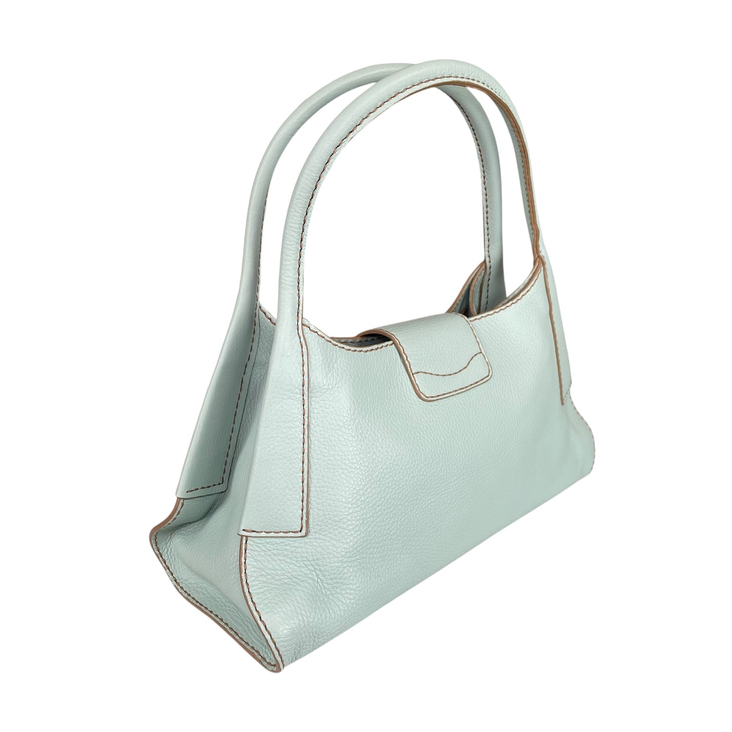 Tod’s D Bag Hobo Mint /Taupe Pebbled Leather SHW Shoulder Bag
