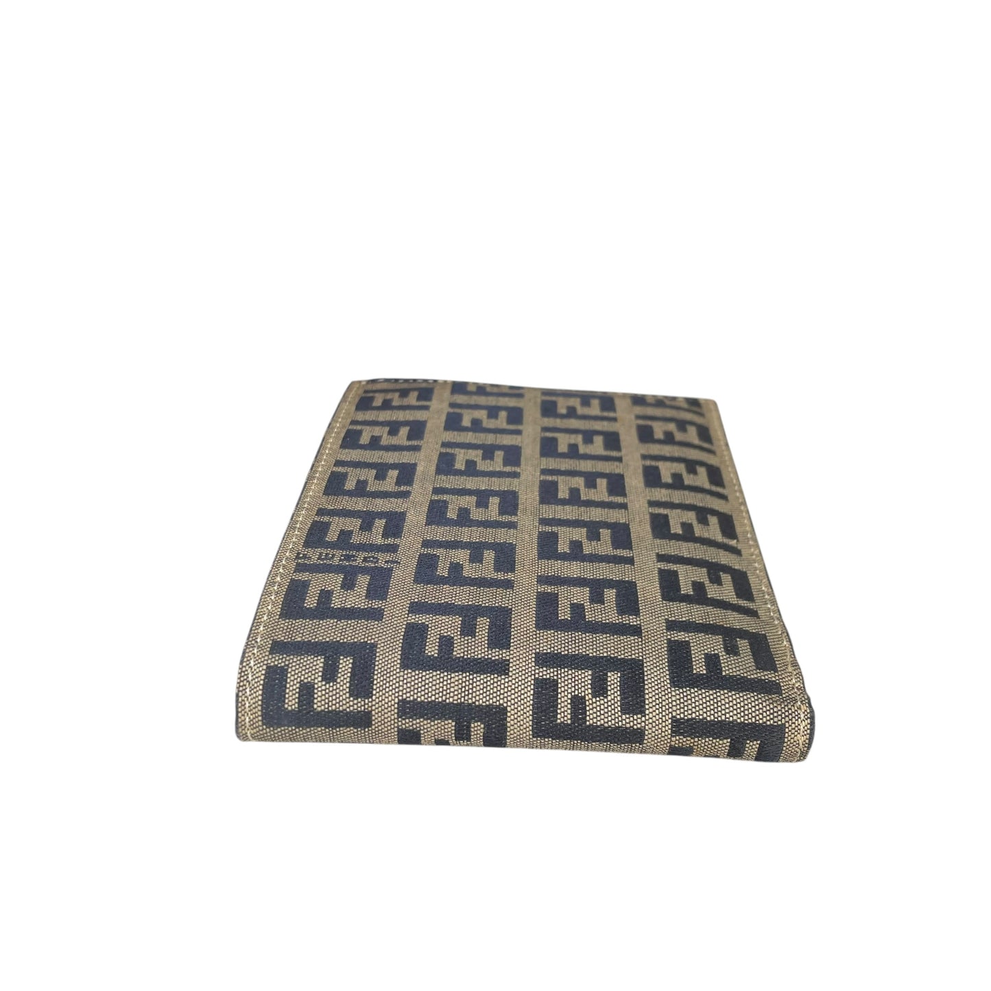 Fendi Zucchino Mens Bi-Fold Wallet – Navy Blue Monogram Canvas