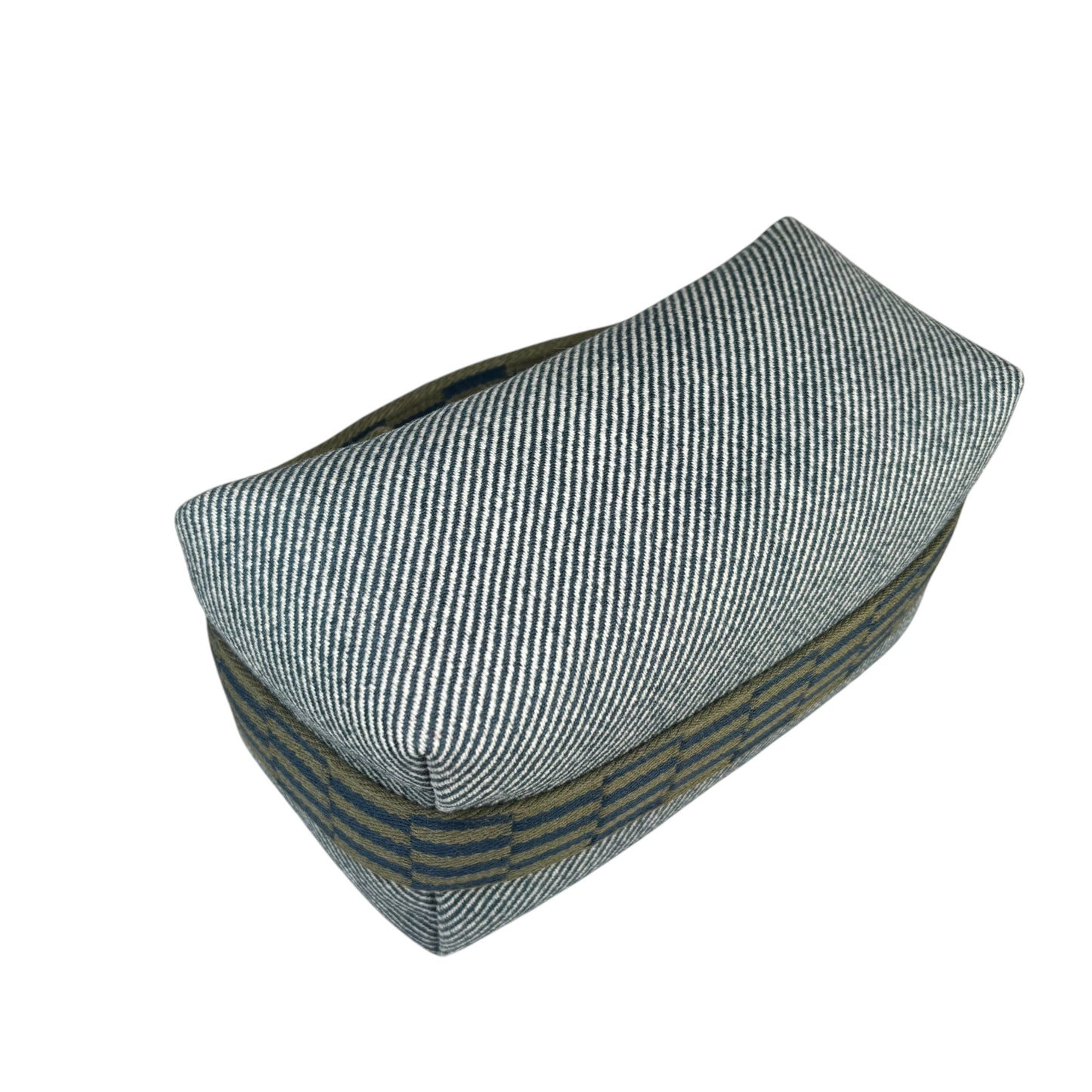 Hermes Bride-A-Brac Au Carre Case Navy / Green Wool