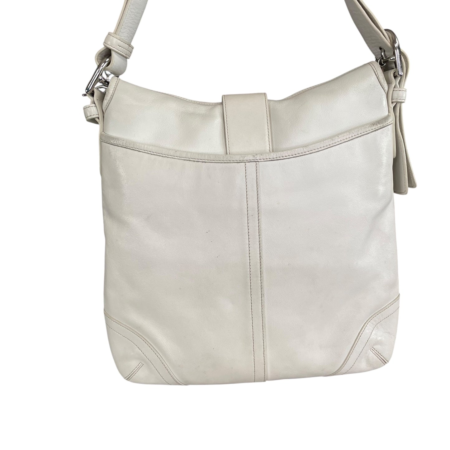 Coach Soho Legacy Leather  Off White Buckle Crossbody Y2K 2-Way Shoulder Purse