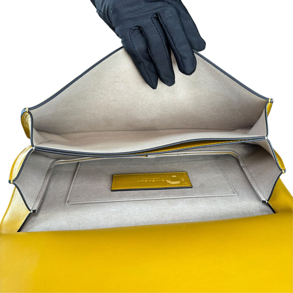 Givenchy Whip Embossed Leather Mustard 3-Way Shouder Purse