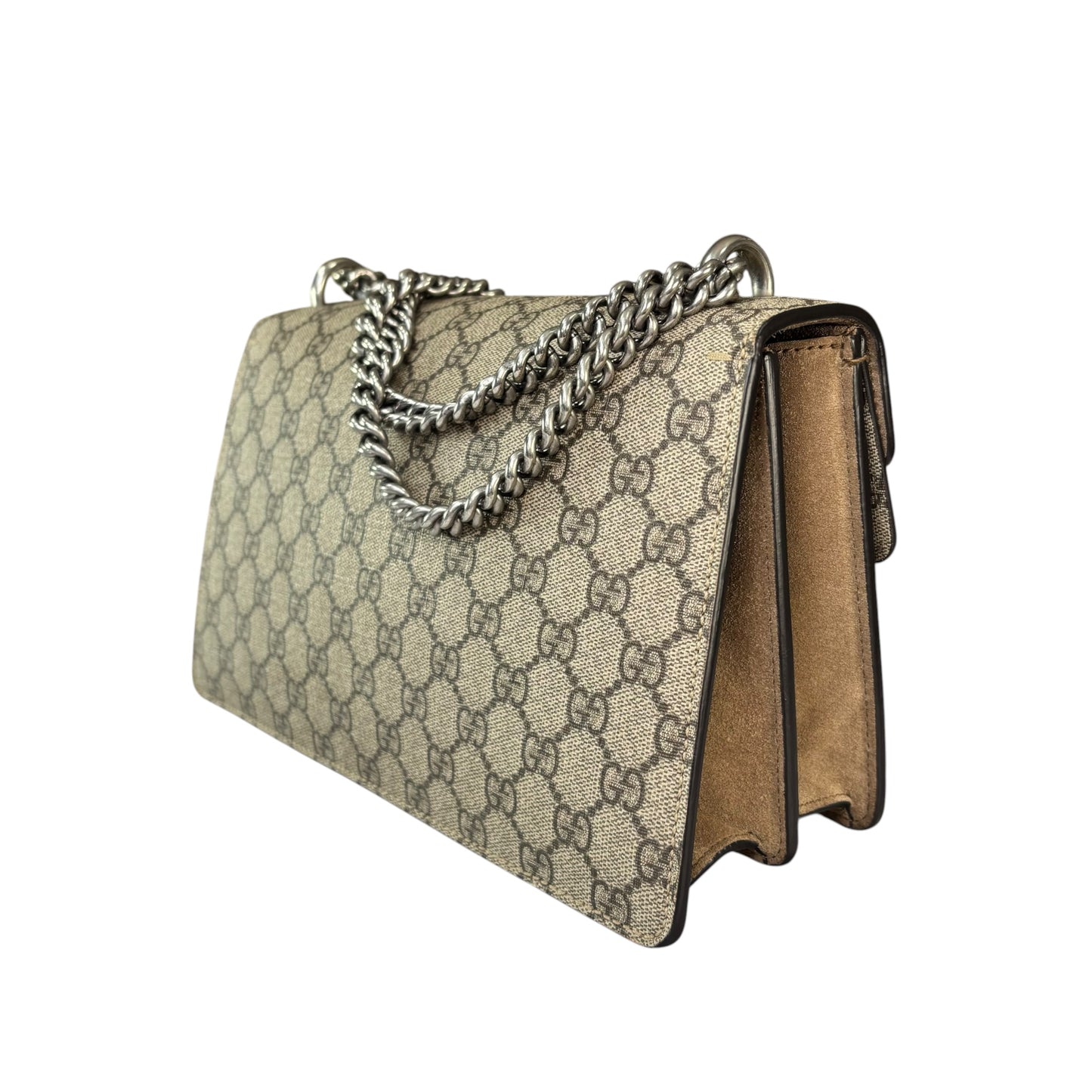 Gucci GG Dionysus Medium GG Supreme Canvas / Suede Shoulder Purse