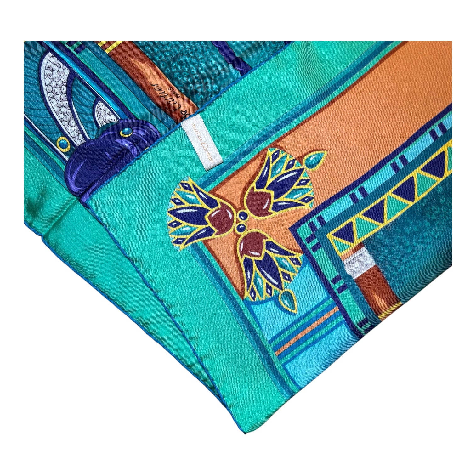 Cartier Must de Cartier “Le Scarabée” 34” x 34” Egyptian Motif