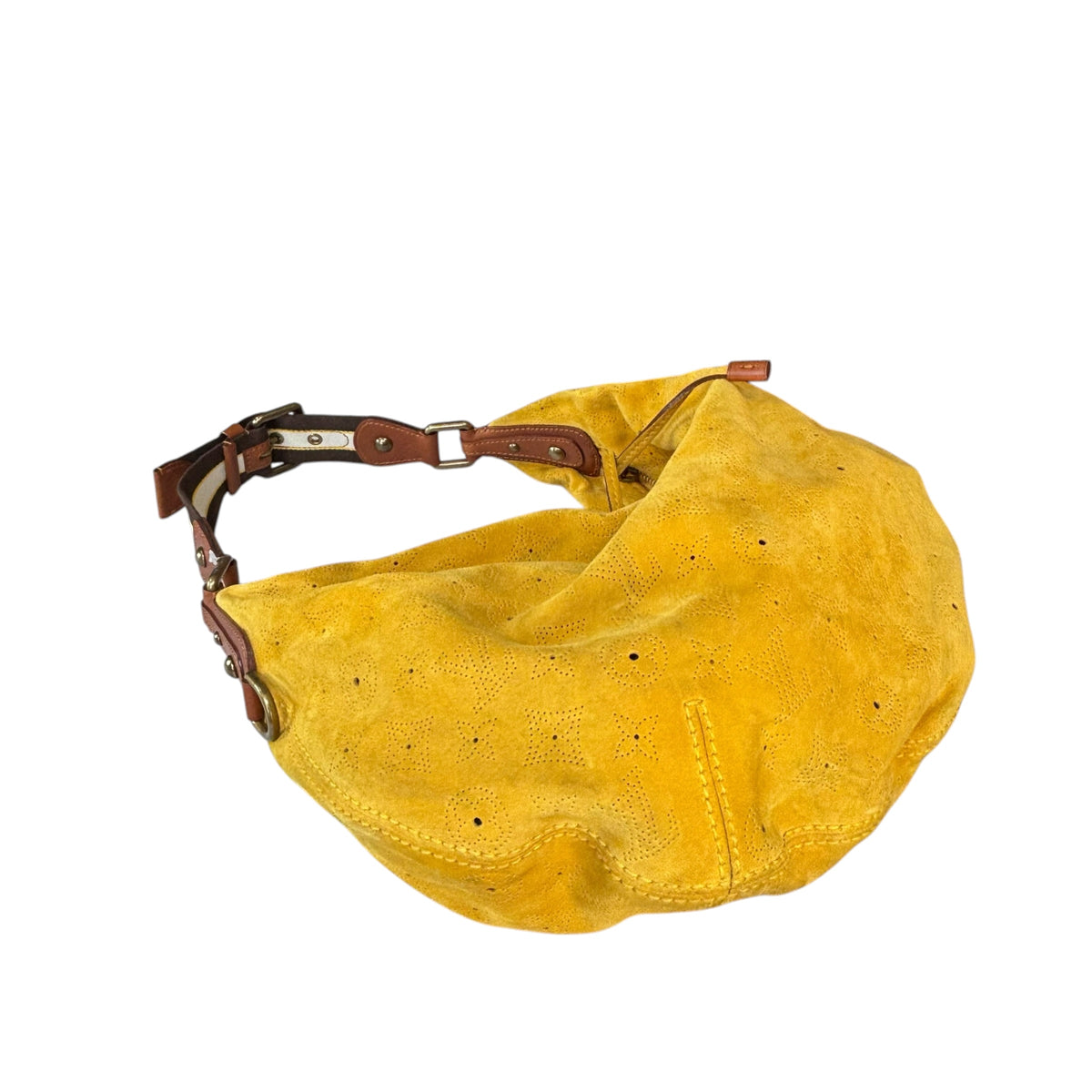 Louis Vuitton Y2K Onata Mustard Mahina Suede GM Hobo Bag