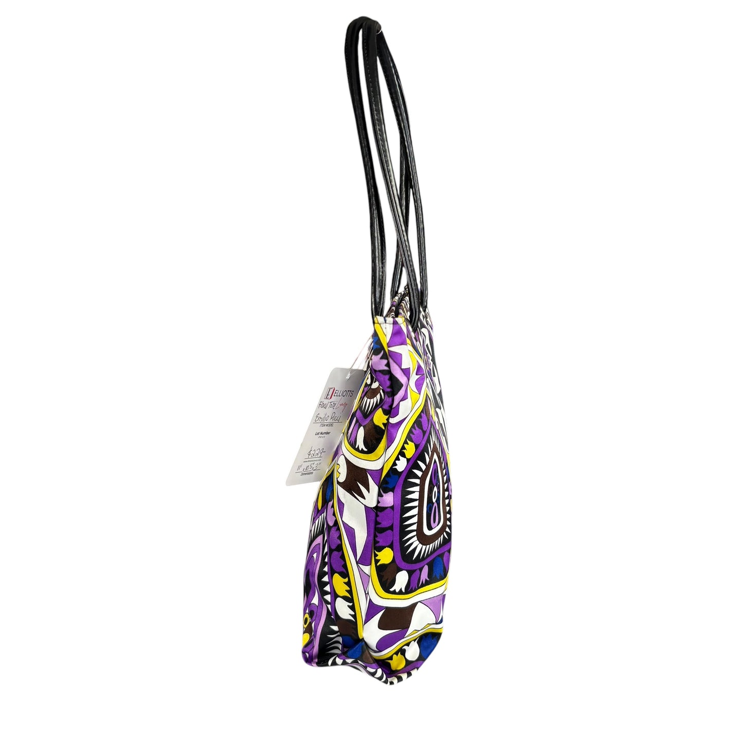 Emilio Pucci Nylon Floral Geo Mini Tote Bag Purse