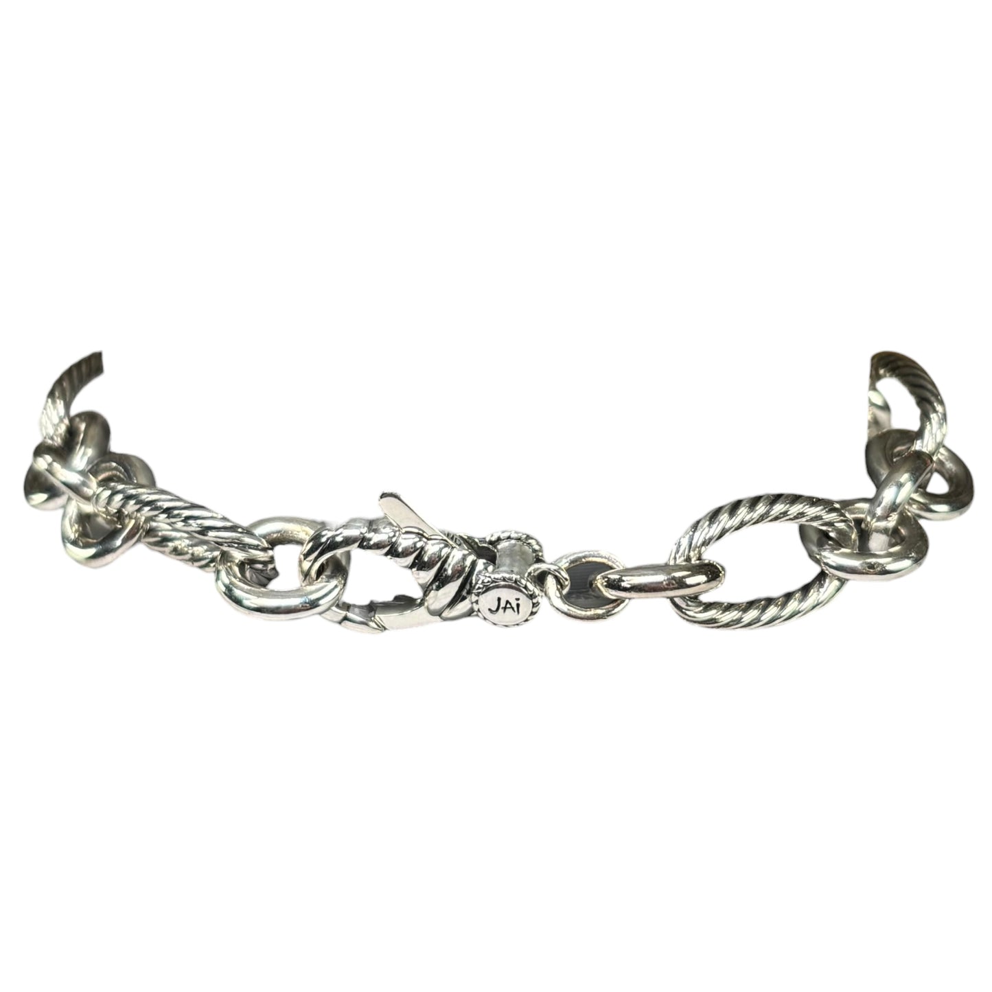 JAI by John Hardy Chunky Sterling Silver Oval Cable Link Bracelet 7” 925